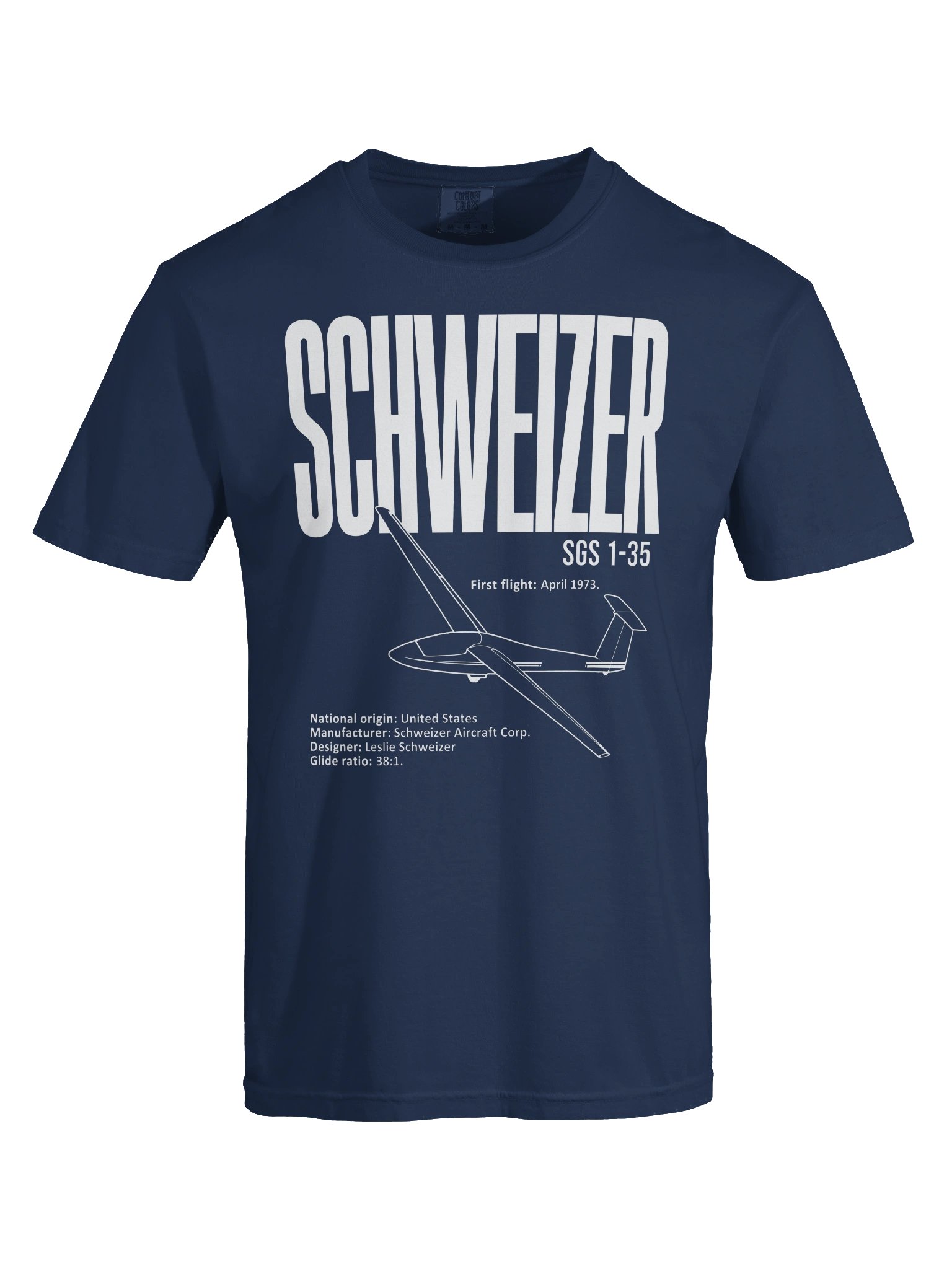 Schweizer SGS 1-35 Glider Pilot T-Shirt product image (63)
