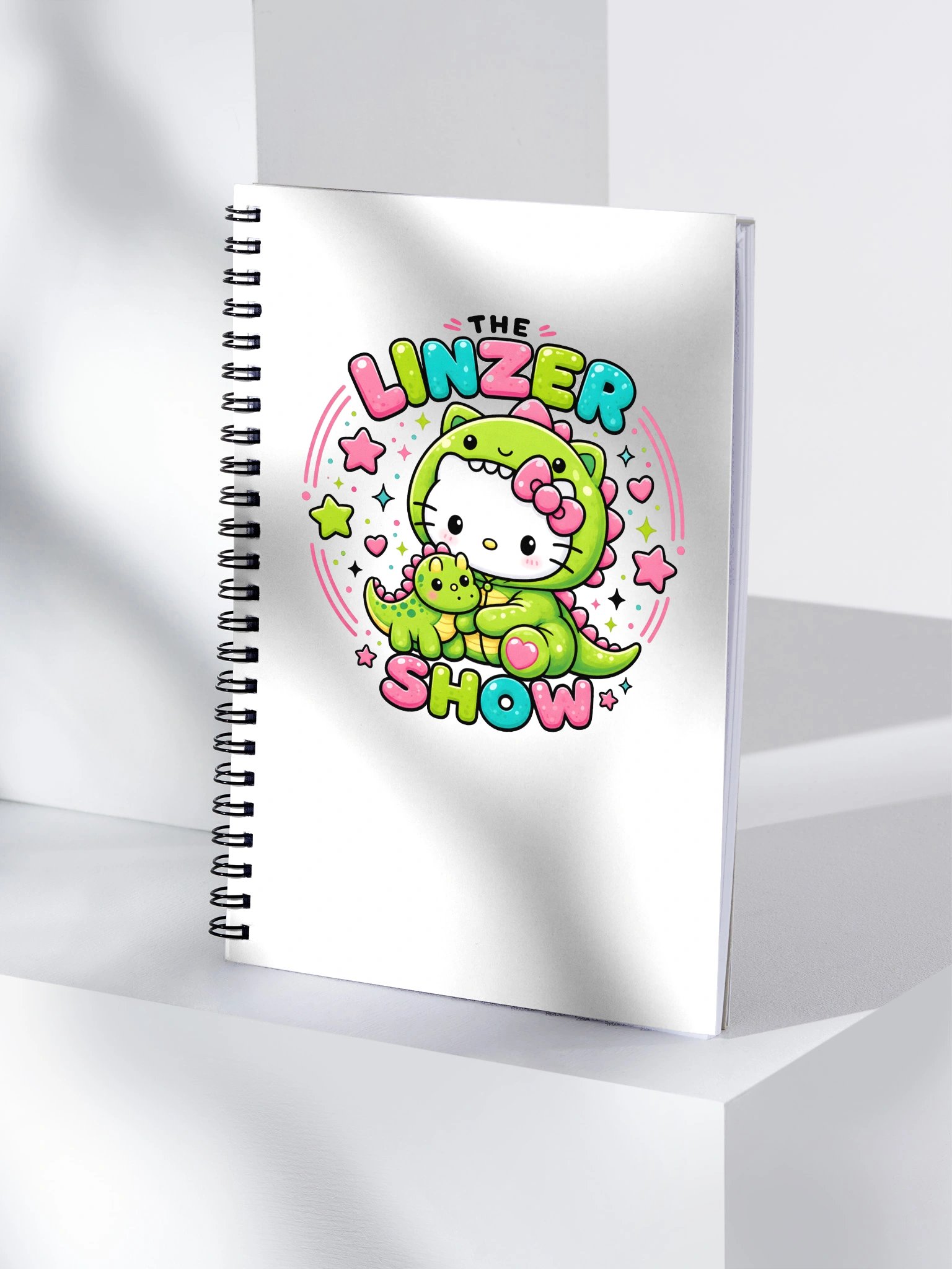 The Linzer Show Dino Kitty Spiral Notebook product image (4)