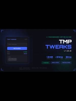 TMP Tweaks just got a massive upgrade 🔥 No more booking sessions or waiting — it's now a full app you run yourself. 126+ PC optimizations, HWID locked to your machine, and everything is reversible. Get yours at tmptech.store and drop your questions in the reviews 👇 #TMPTweaks #Fortnite #PCOptimization #FPSBoost #Gaming #PCGaming #Fyp