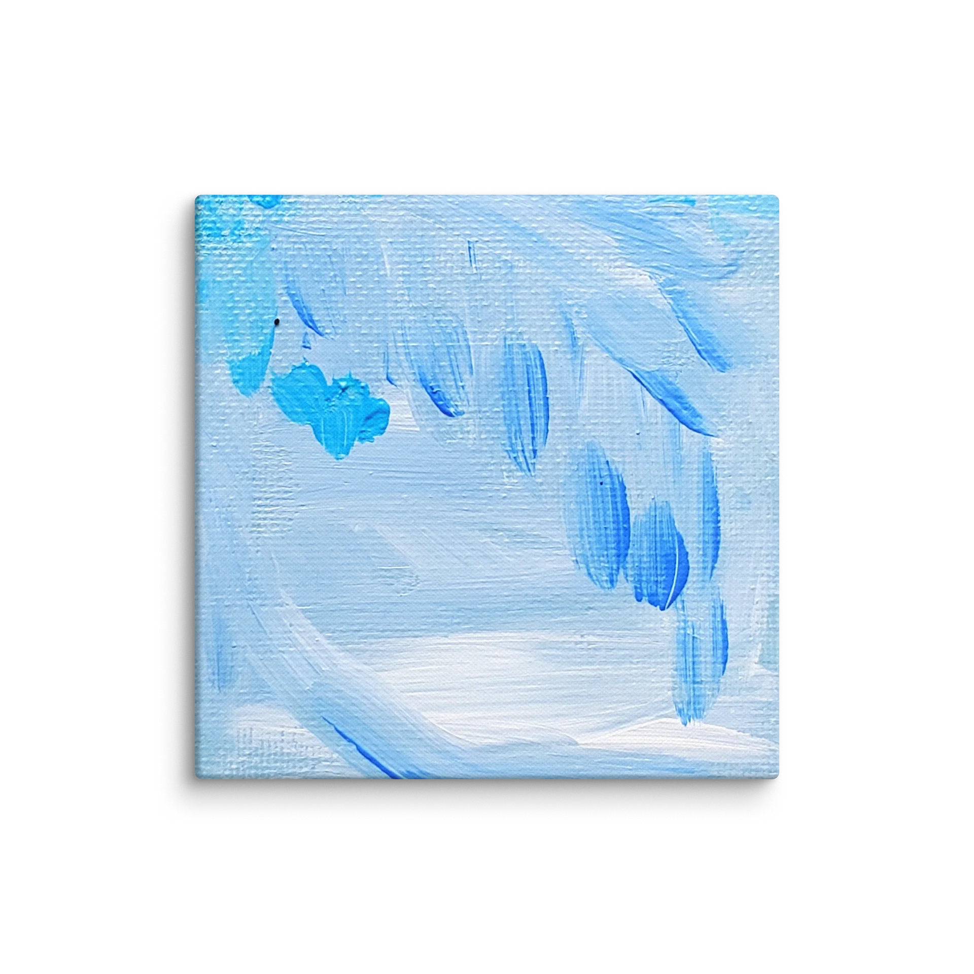 Soft Bluebells Floral Abstract Nature Painting, Canvas Print product image (1)