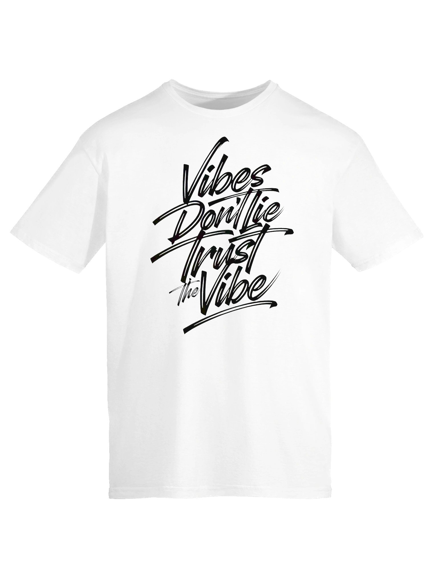 VIBES DON’T LIE, TRUST THE VIBE - Tropical Black Flow Graphic T-Shirt product image (13)