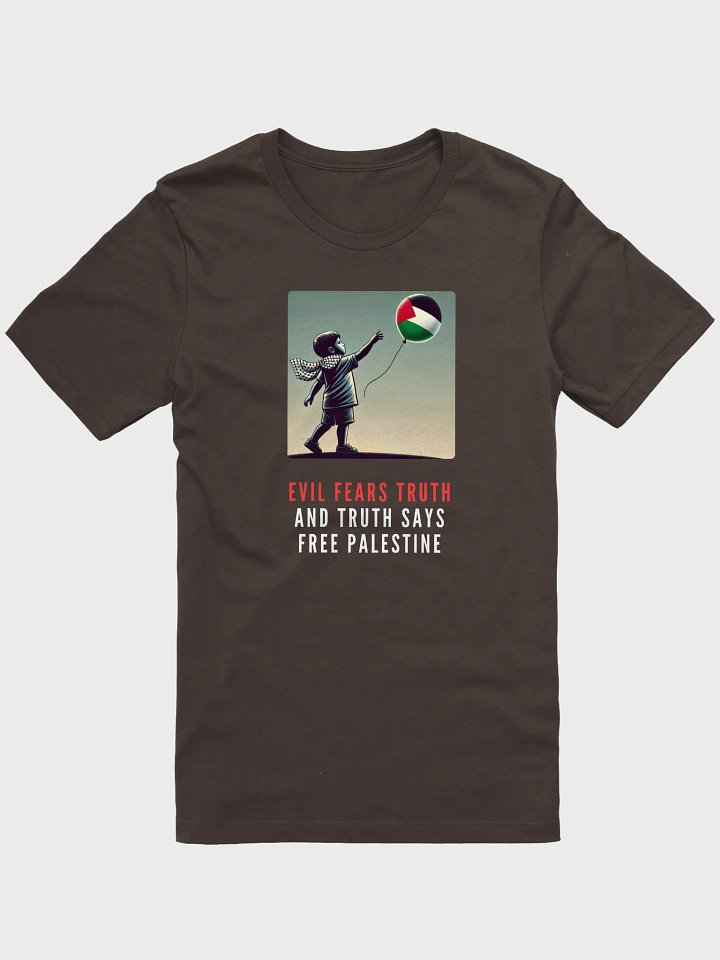 Truth Seeker Balloon Kid T-Shirt | Evil fears truth, and truth says: Free Palestine. product image (5)