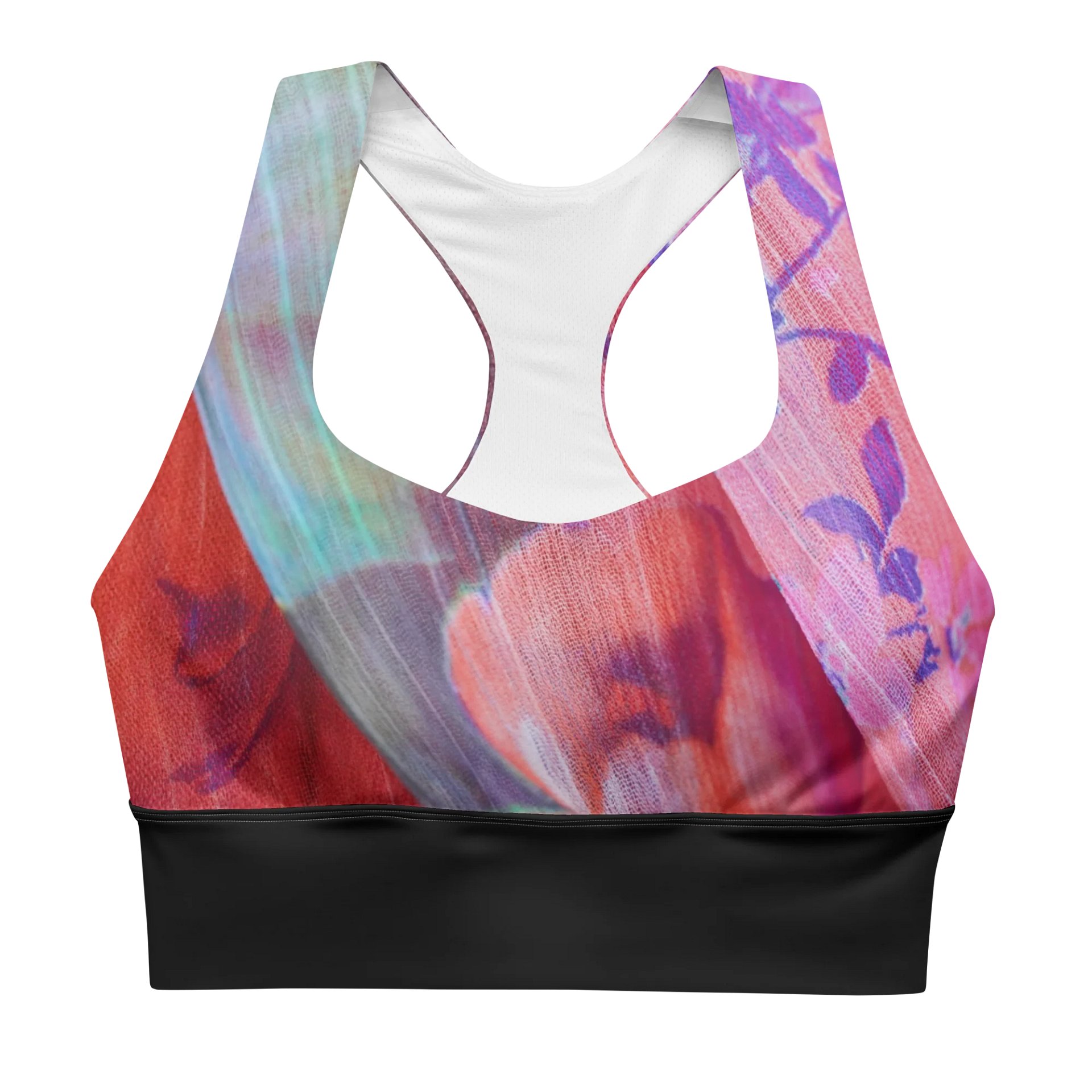 Black Paradise Breeze Black Recycled Longline Sports Bra product image (1)