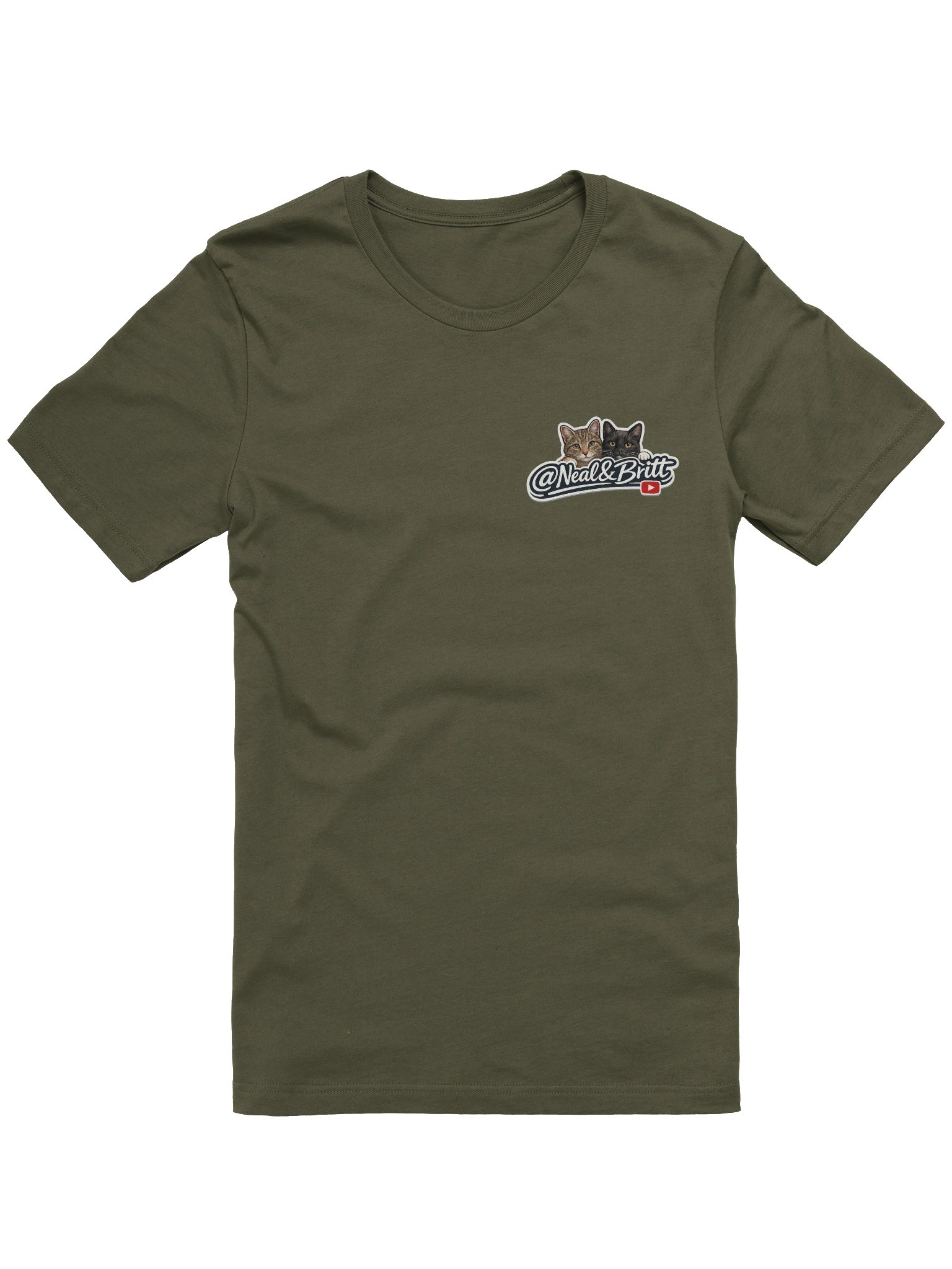 Cats - N&B Military Green Tee product image (4)