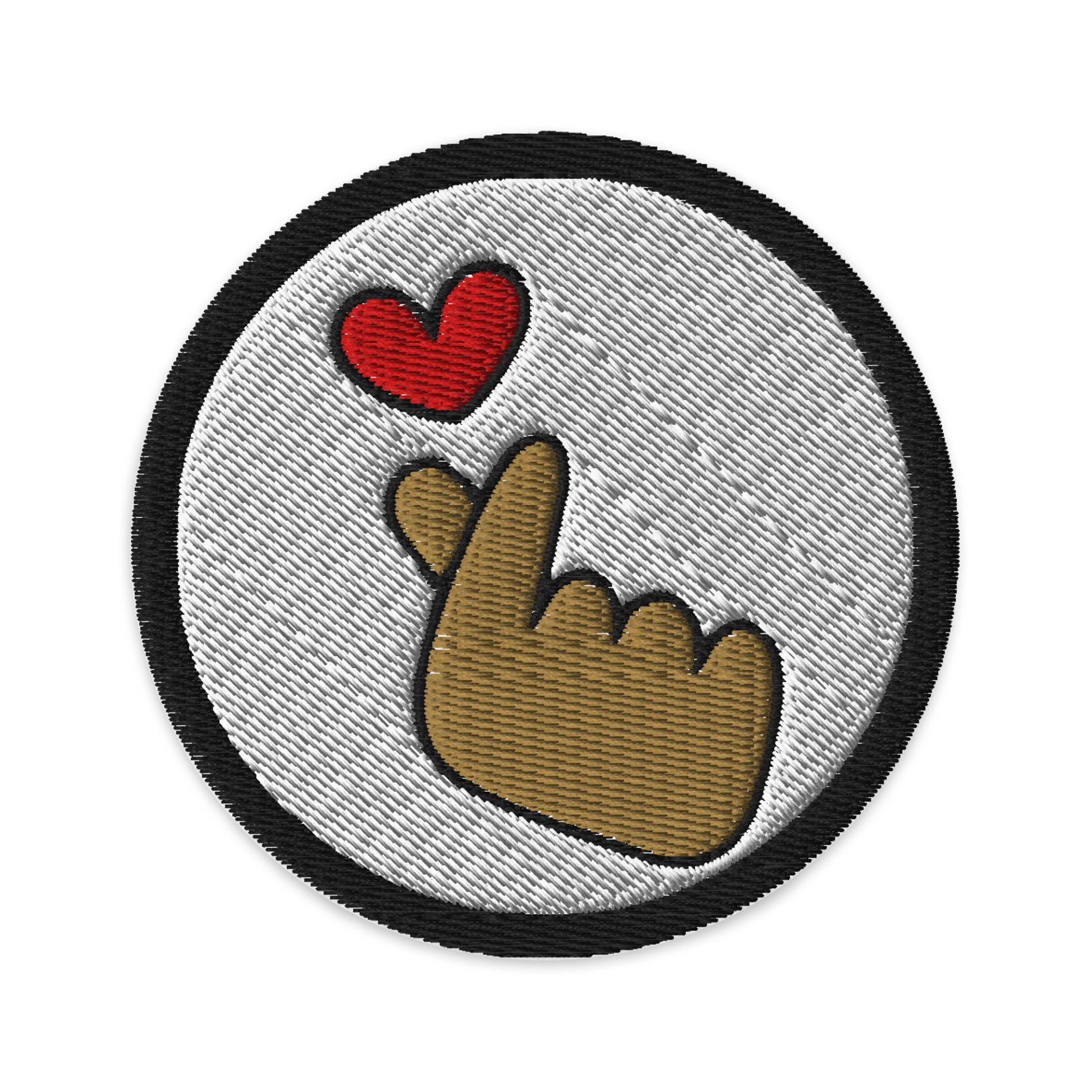 Finger Heart Embroidered Patch product image (1)