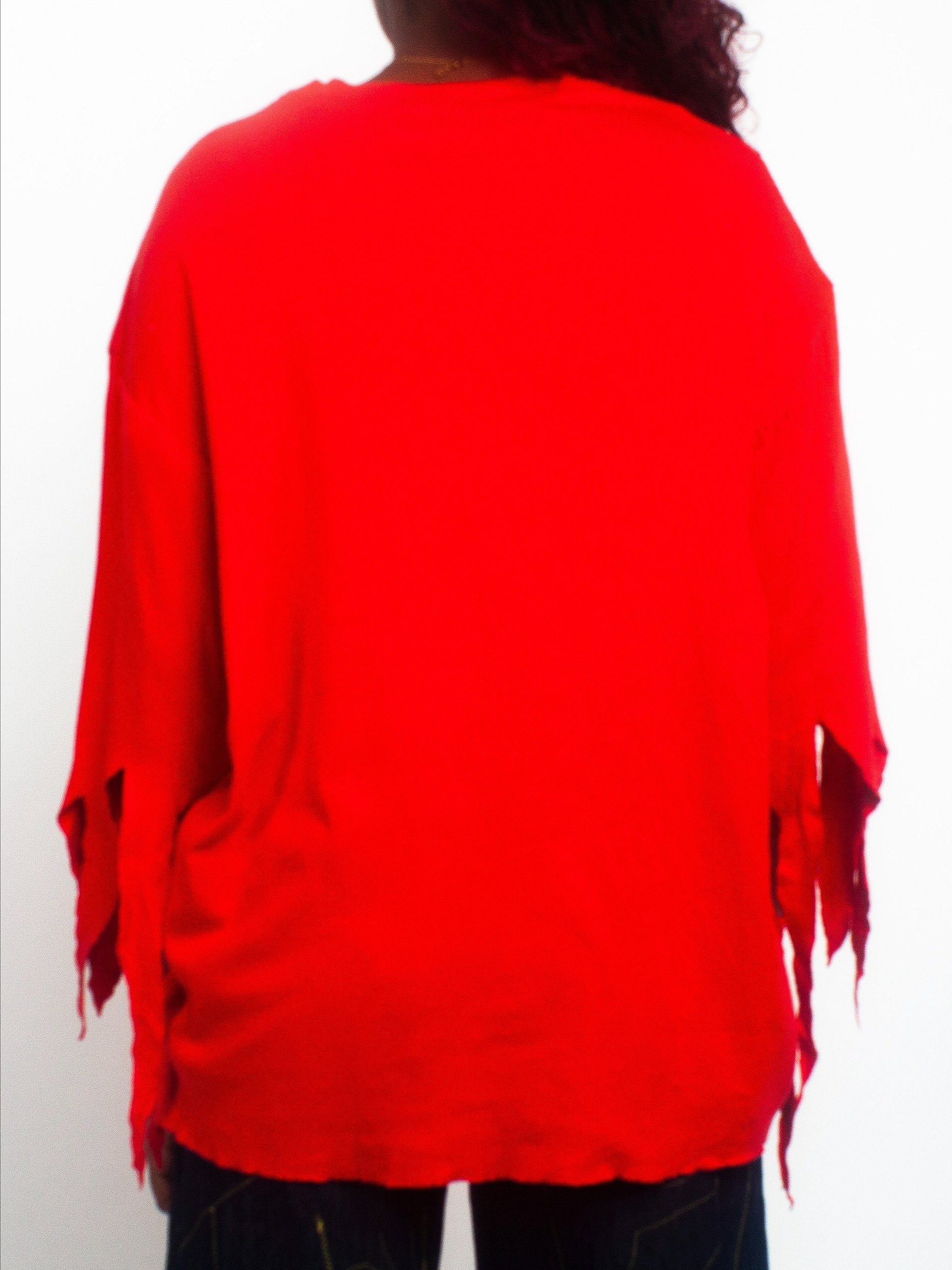 PORTRAIT SLEEVE TEE - RED - MIDSLEEVE product image (3)