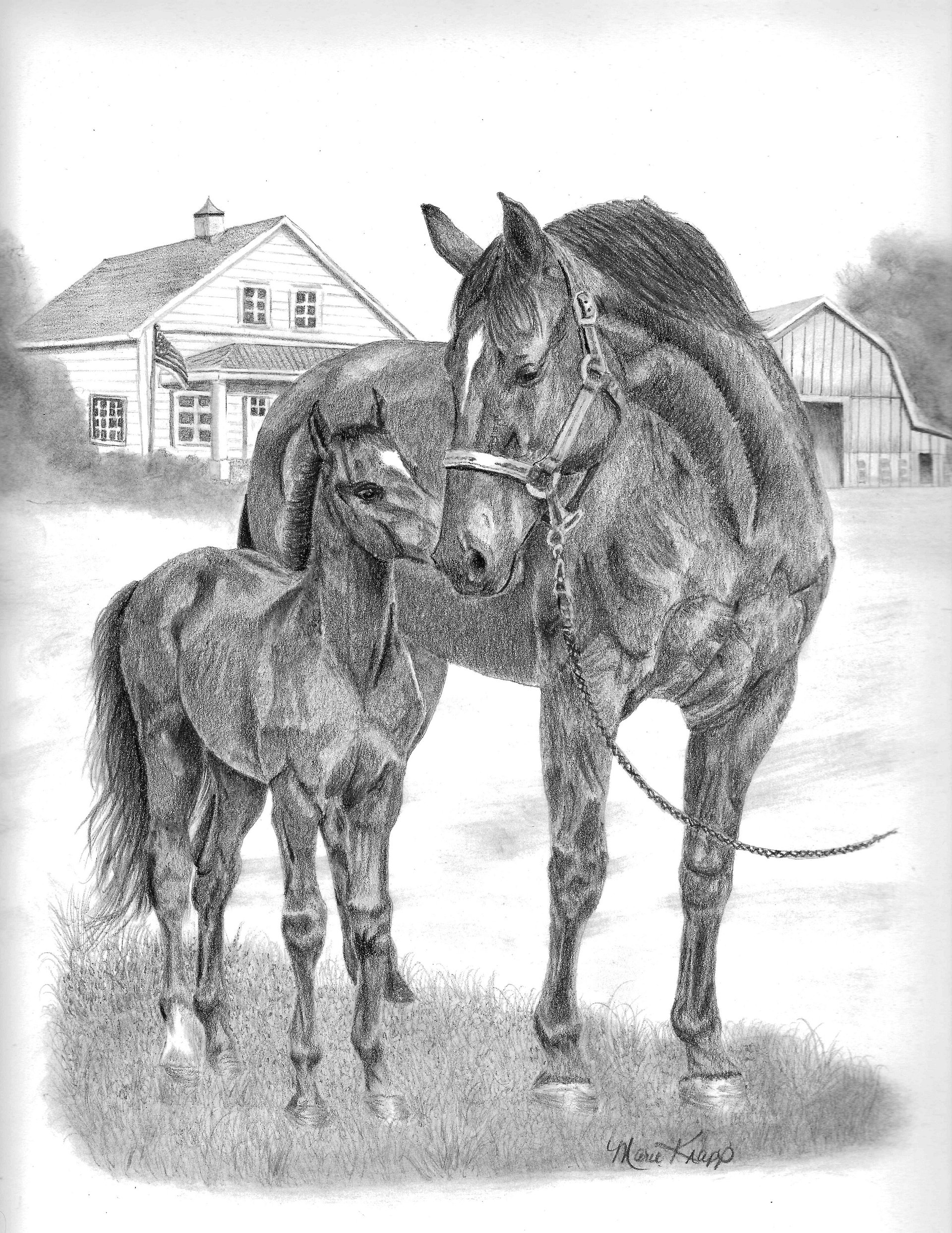 Safe Beside You - Original Graphite Drawing product image (3)