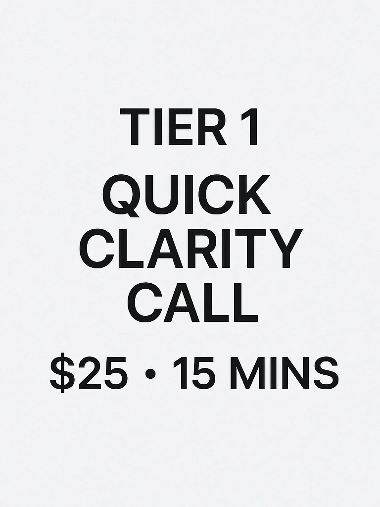 Tier 1: Quick Clarity Call Music Registration Consultation for Artists – Get Paid & Protected | HQ MAR product image (1)