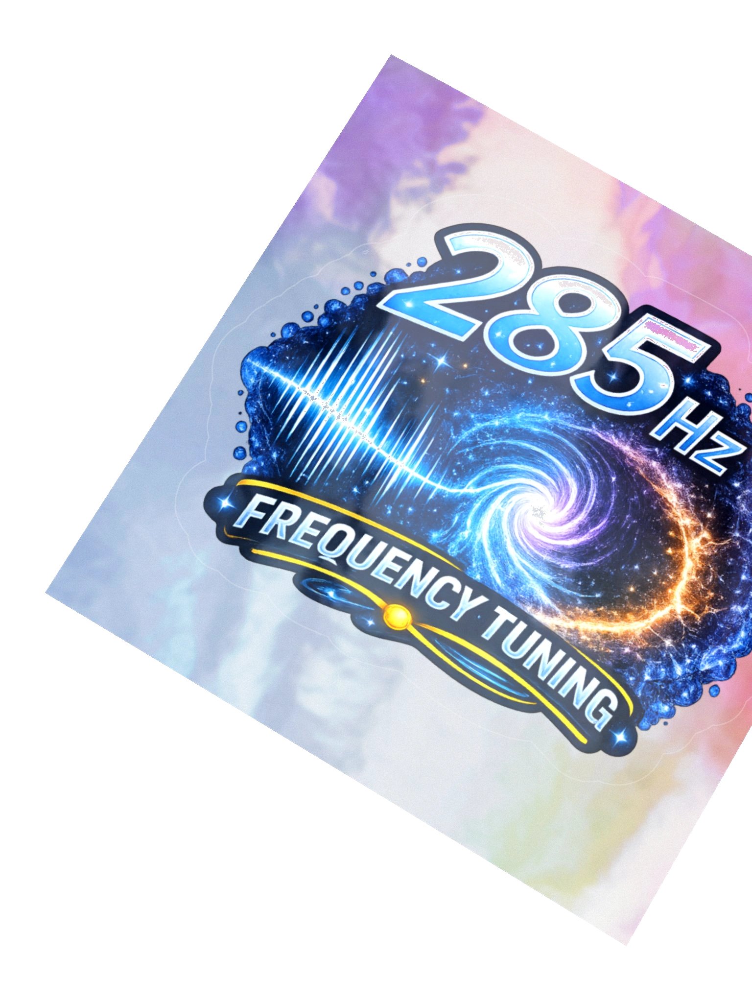 285 Hz Frequency Sticker on Holographic backing product image (5)