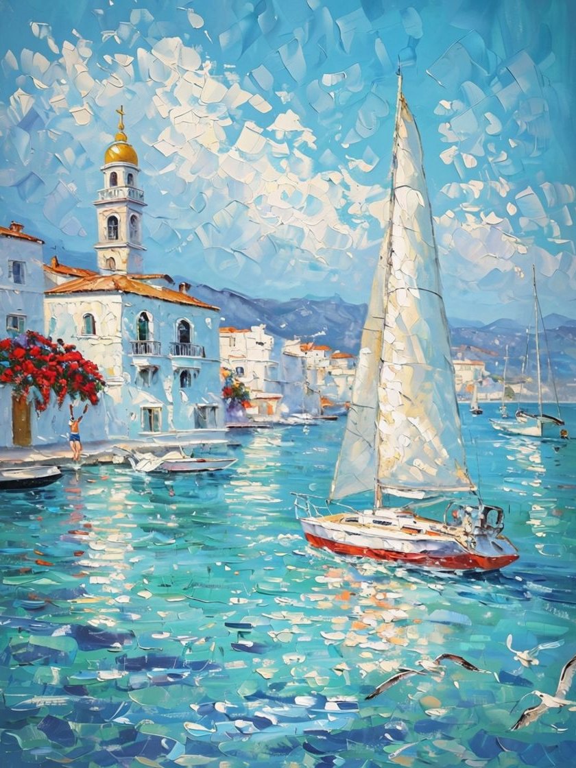 Mediterranean Serenity Framed Poster product image (1)