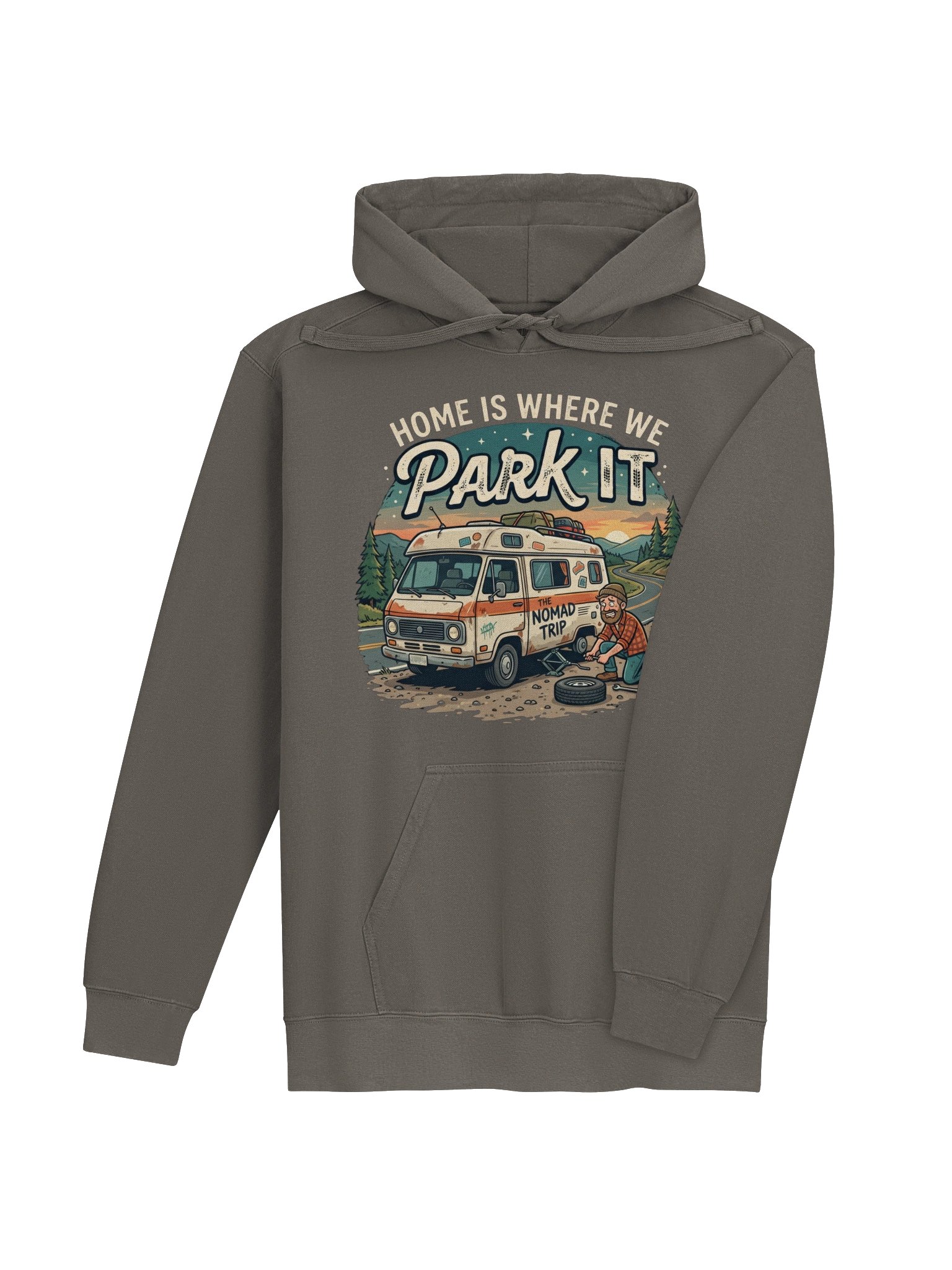 The "Home Is Where We Park It" Premium Campfire Hoodie product image (21)