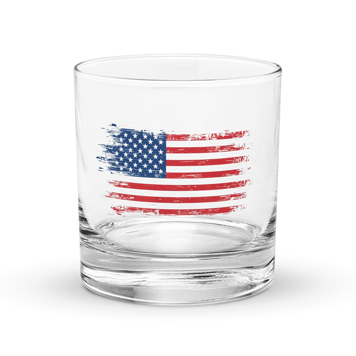 Glitched Flag Rocks Glass product image (1)