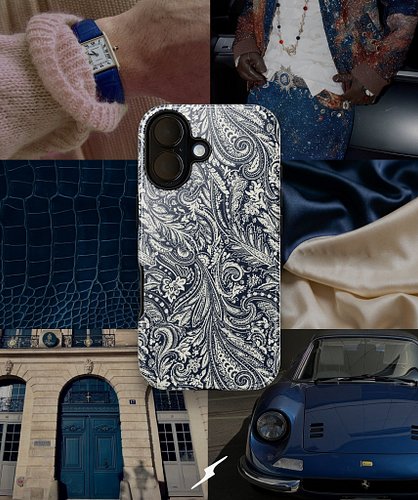 Tastefully overdressed. Even my phone. 🥃🐎 
Midnight Vintage Paisley – iPhone Case.🖤🥂