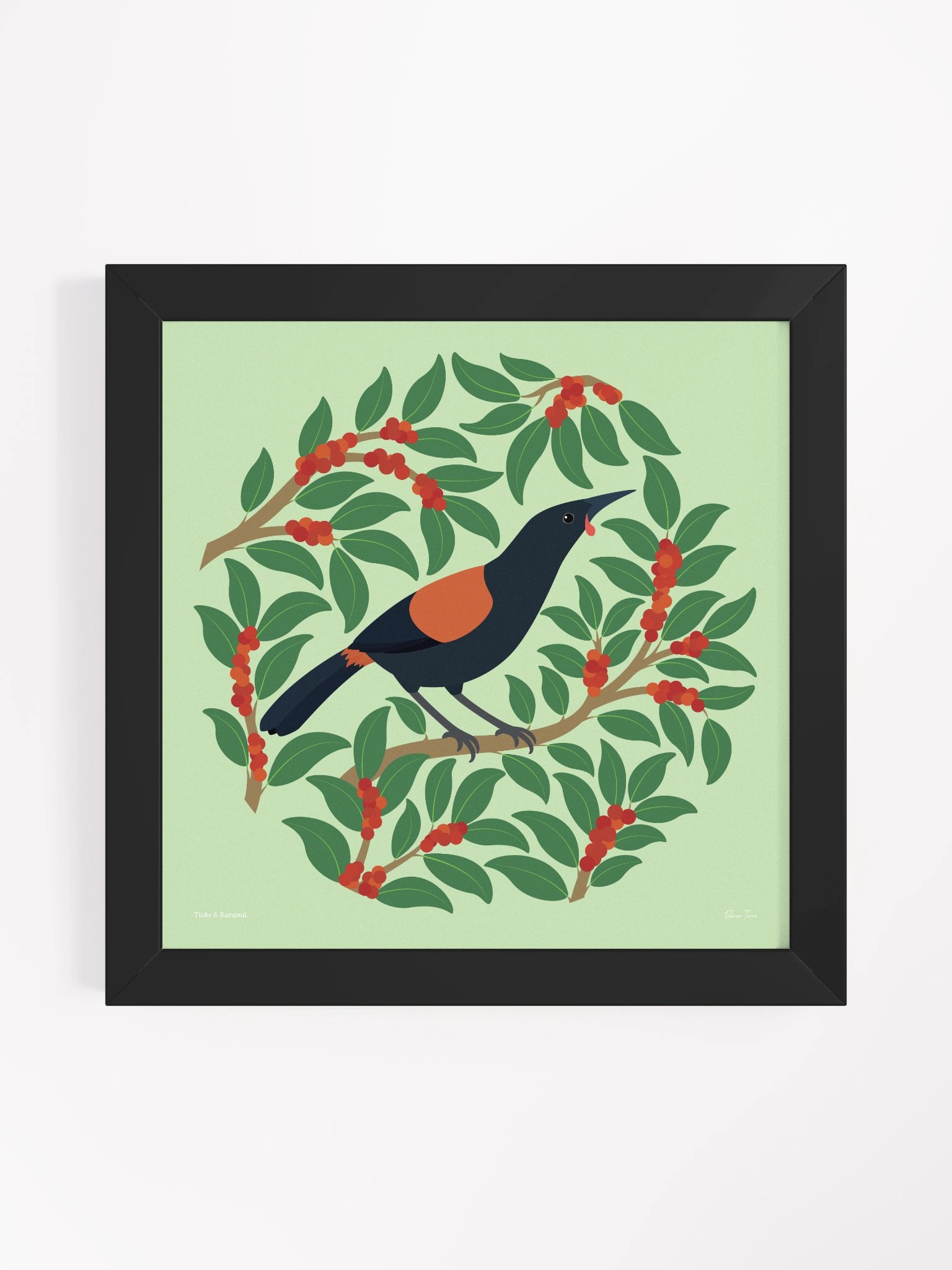 Tīeke in Karamū Framed Wall Art product image (1)