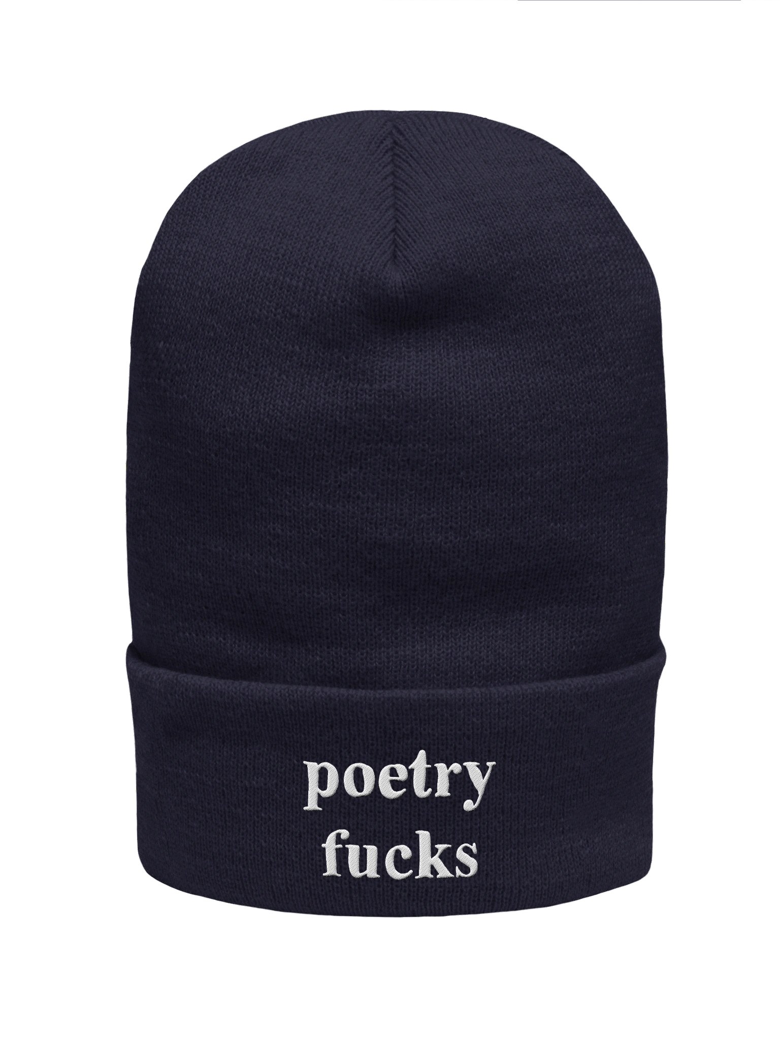 poetry fucks beanie dark colours product image (1)
