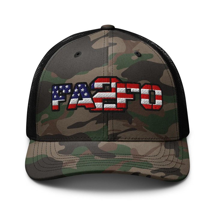 FA2FO Flag Camo Trucker Hat product image (1)