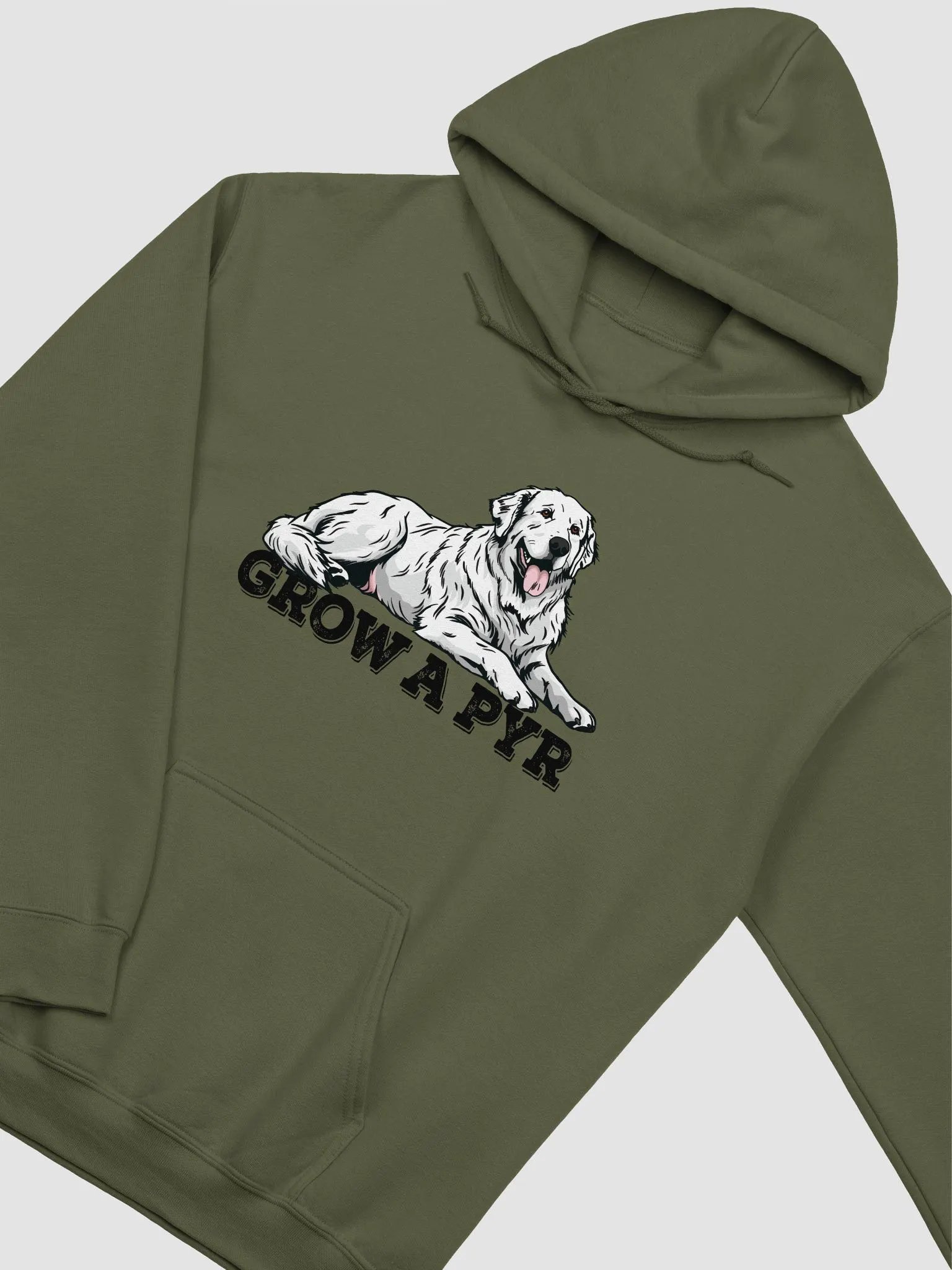 Grow a Pyr Hooded Sweatshirt of a Great Pyrenees | Funny Hoodie for Pyr Paw-rents product image (5)