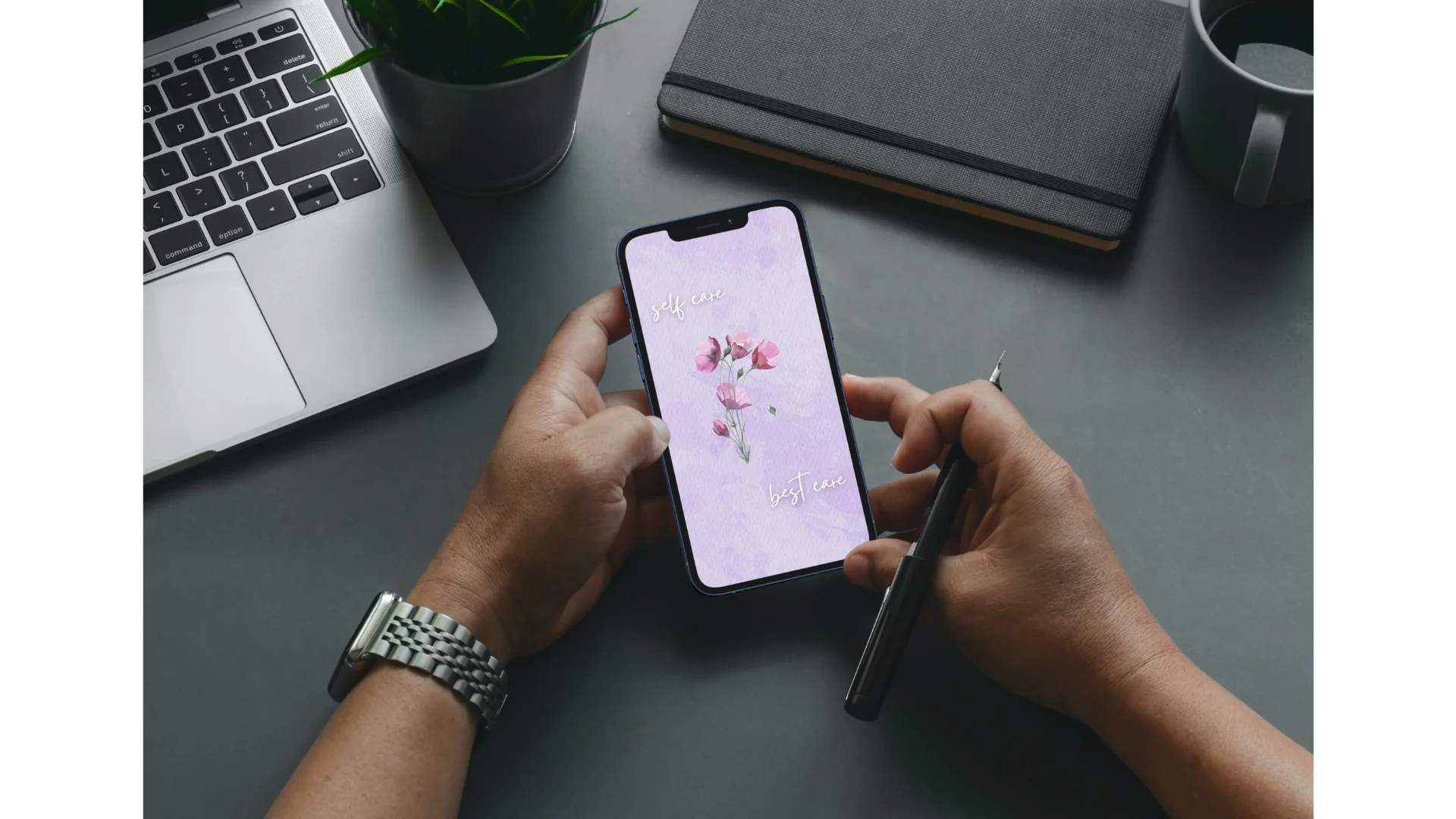 Self Care Flower Phone Wallpaper product image (3)