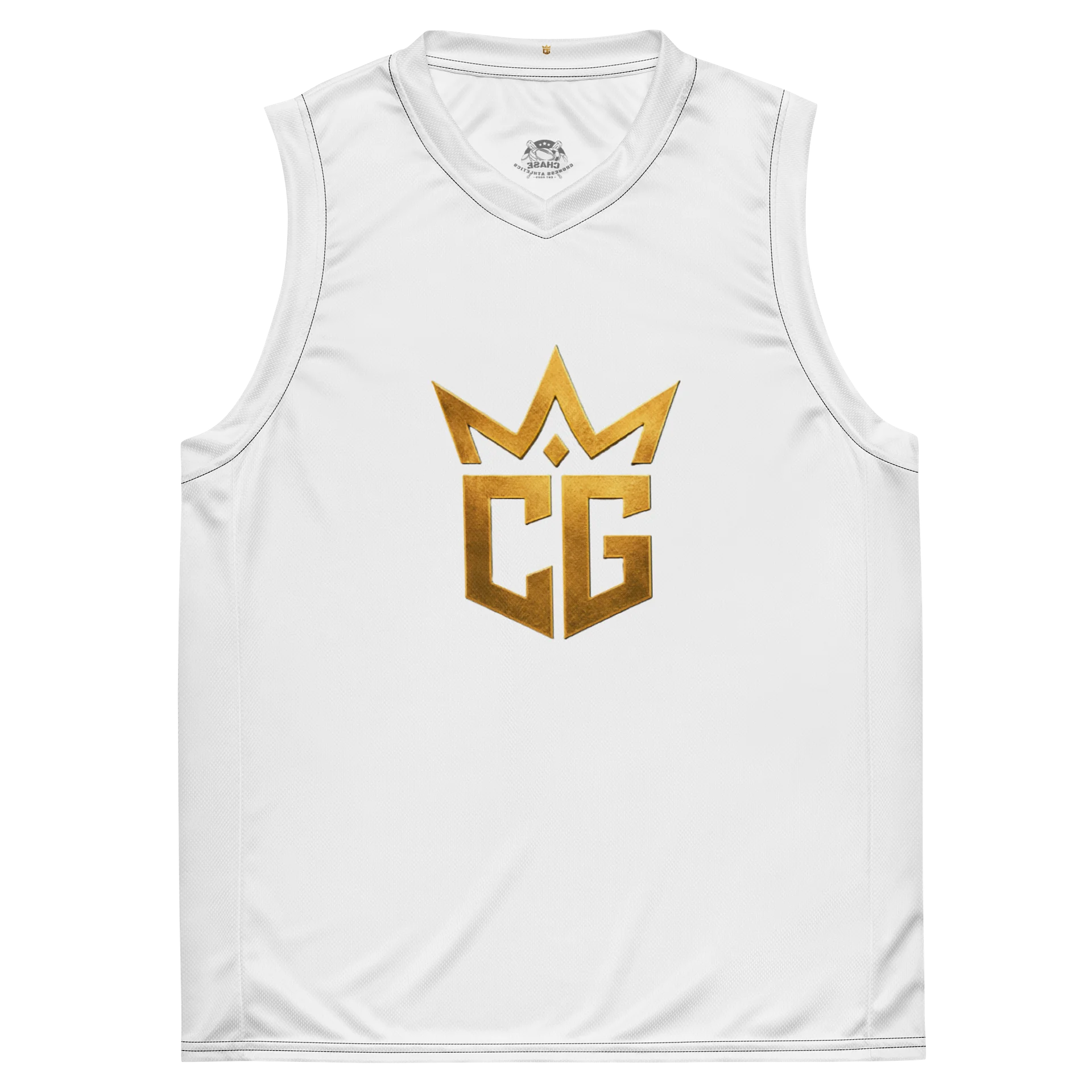 Premium CG White Basketball Jersey: Gold Edition product image (2)