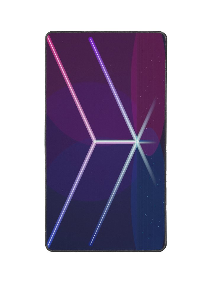 Slim Neon Cyberpunk Desk Mat - 12" x 22" product image (1)