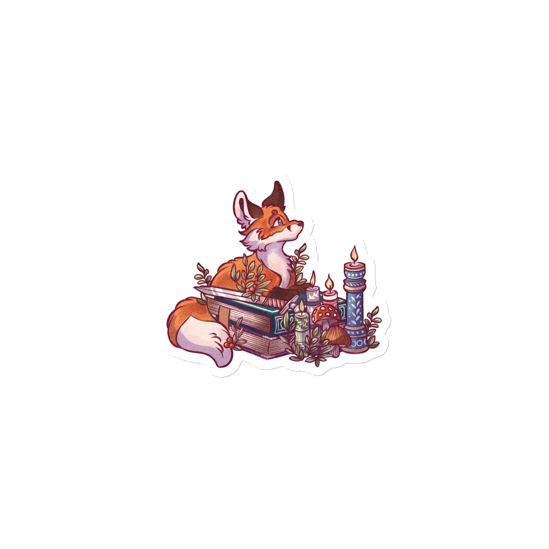 Fantasy fox | Die-cut magnet product image (1)