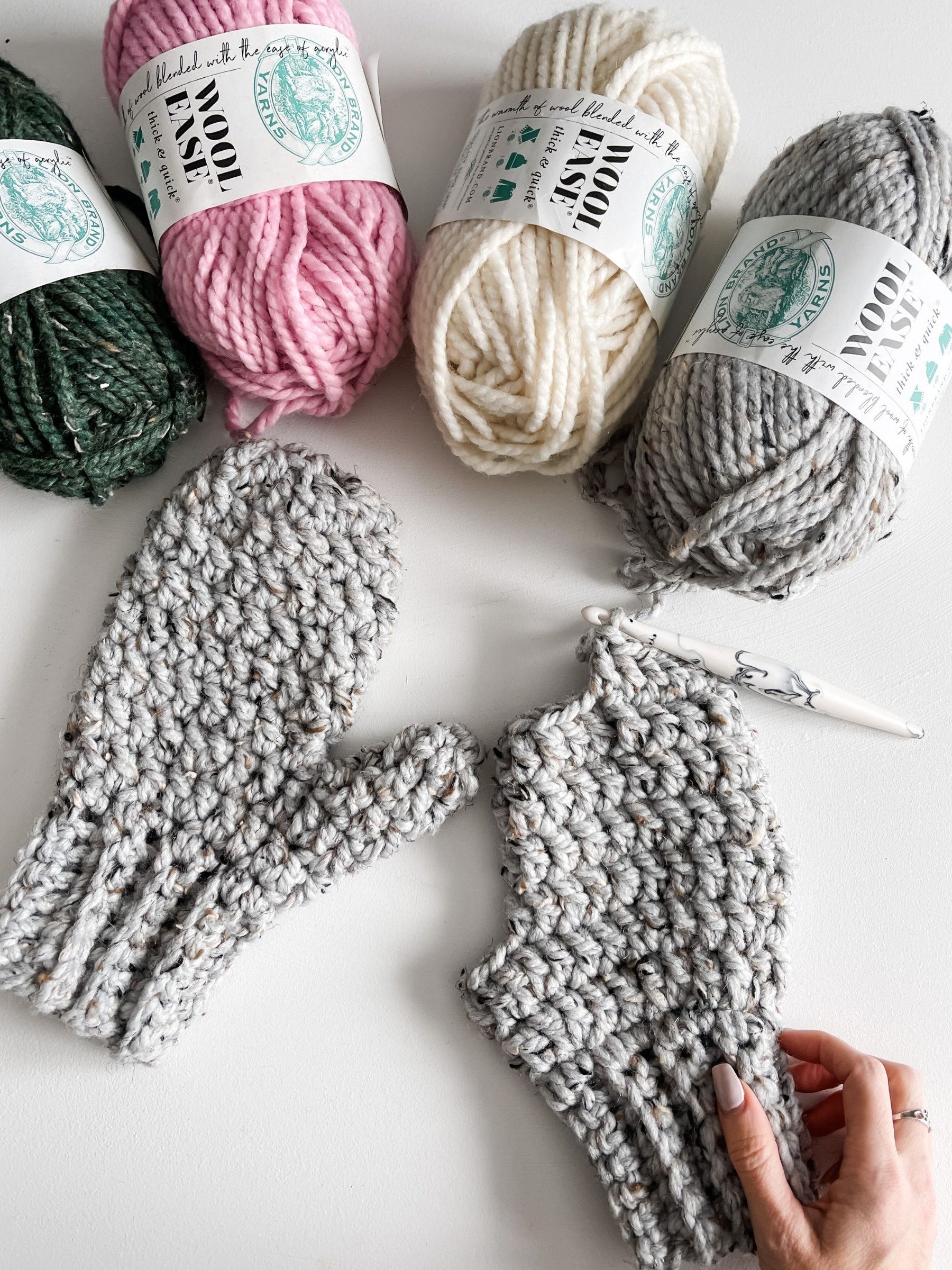 Beginner Bulky Mittens Crochet Pattern product image (6)