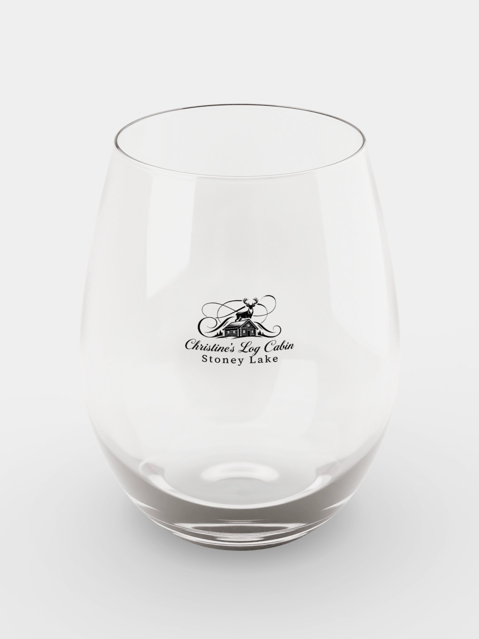 Rustic Charm Stemless Wine Glass | Christine's Log Cabin on Stoney Lake product image (2)