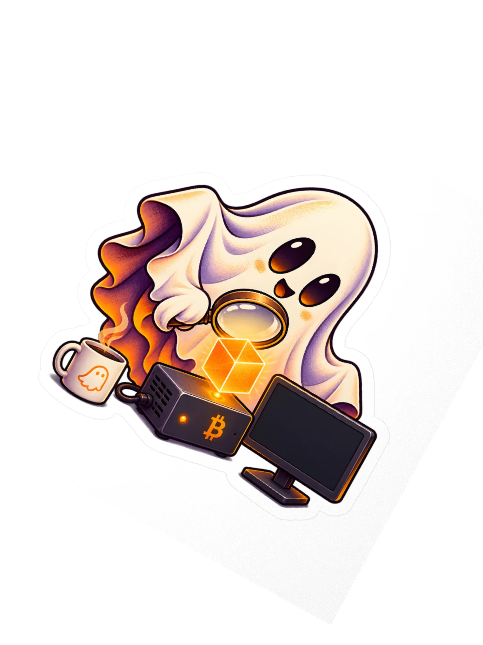 Ghost in the Node Bitcoin Halloween Sticker product image (4)