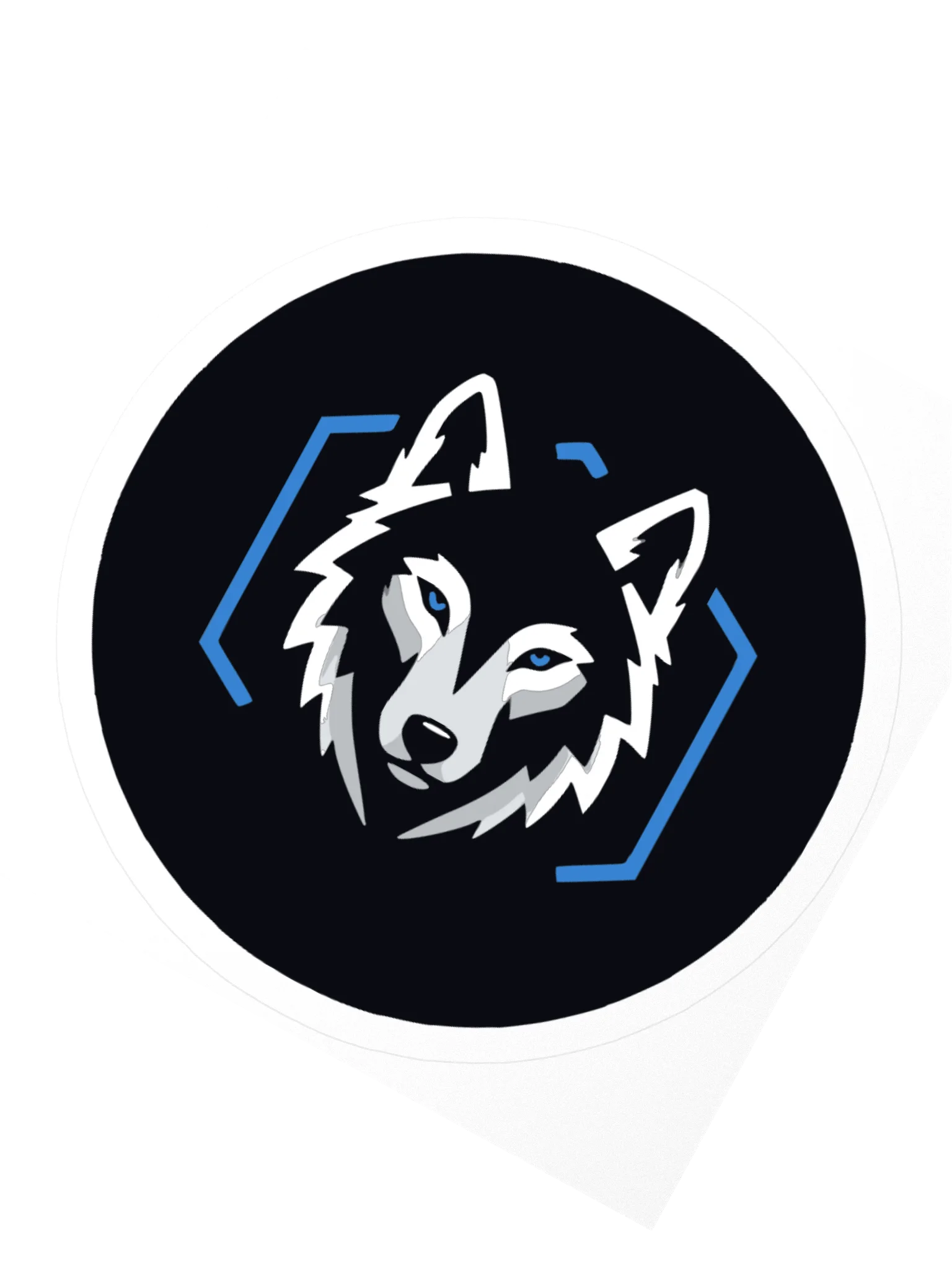 Geometric Wolf Kiss Cut Sticker product image (2)
