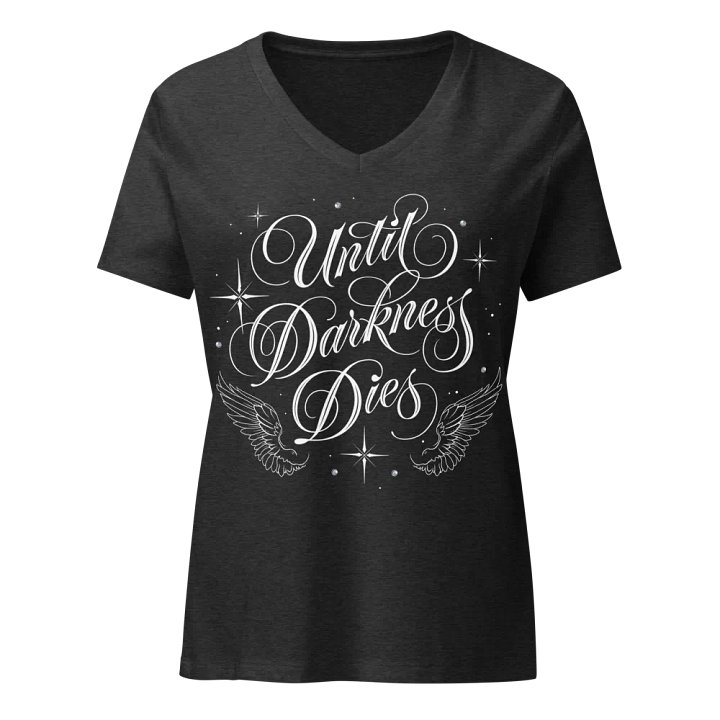 Until Darkness Dies (wings design) Bella+Canvas Women's Relaxed V-Neck T-Shirt product image (1)