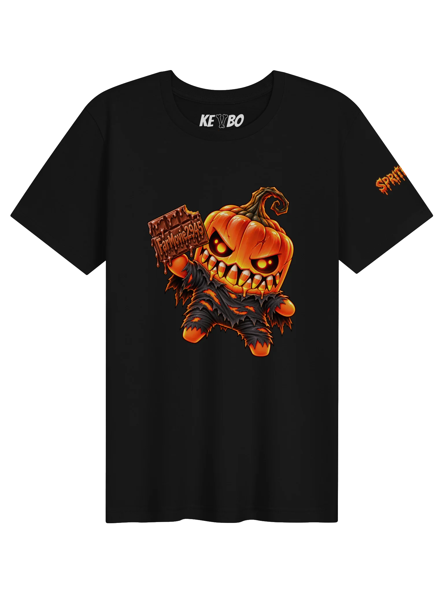 SPRITEFEST "Jack-o-Lantern Sprite" ADULT Black T-Shirt product image (1)
