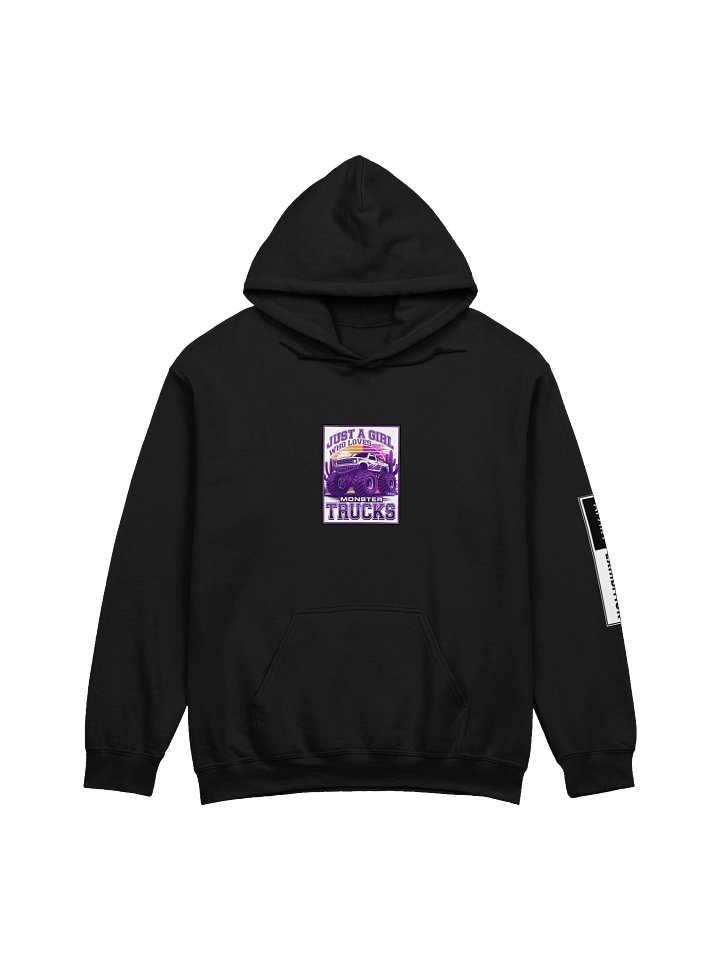 Women "JUST A GIRL WHO LOVES MONSTER TRUCKS" premium pullover hoodie product image (1)
