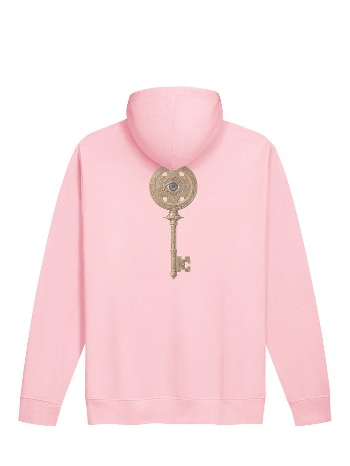 The Gatekeeper’s Key – Light Pink Horizon Edition (Front & Back Print) | Unisex Midweight Hoodie product image (2)