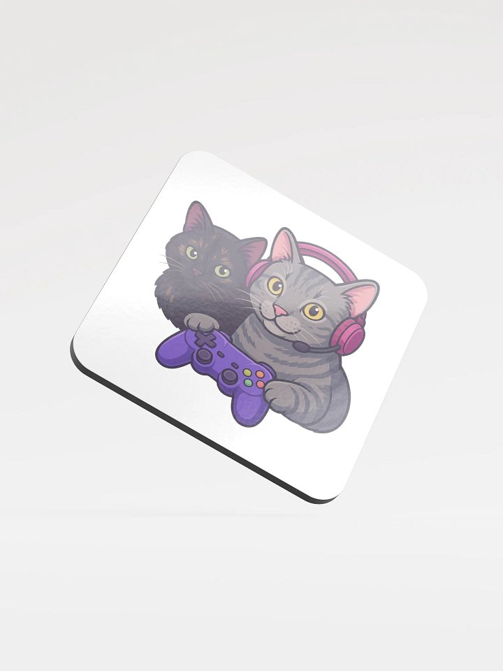 MISS_ROFL Gamer Cats Coaster product image (1)