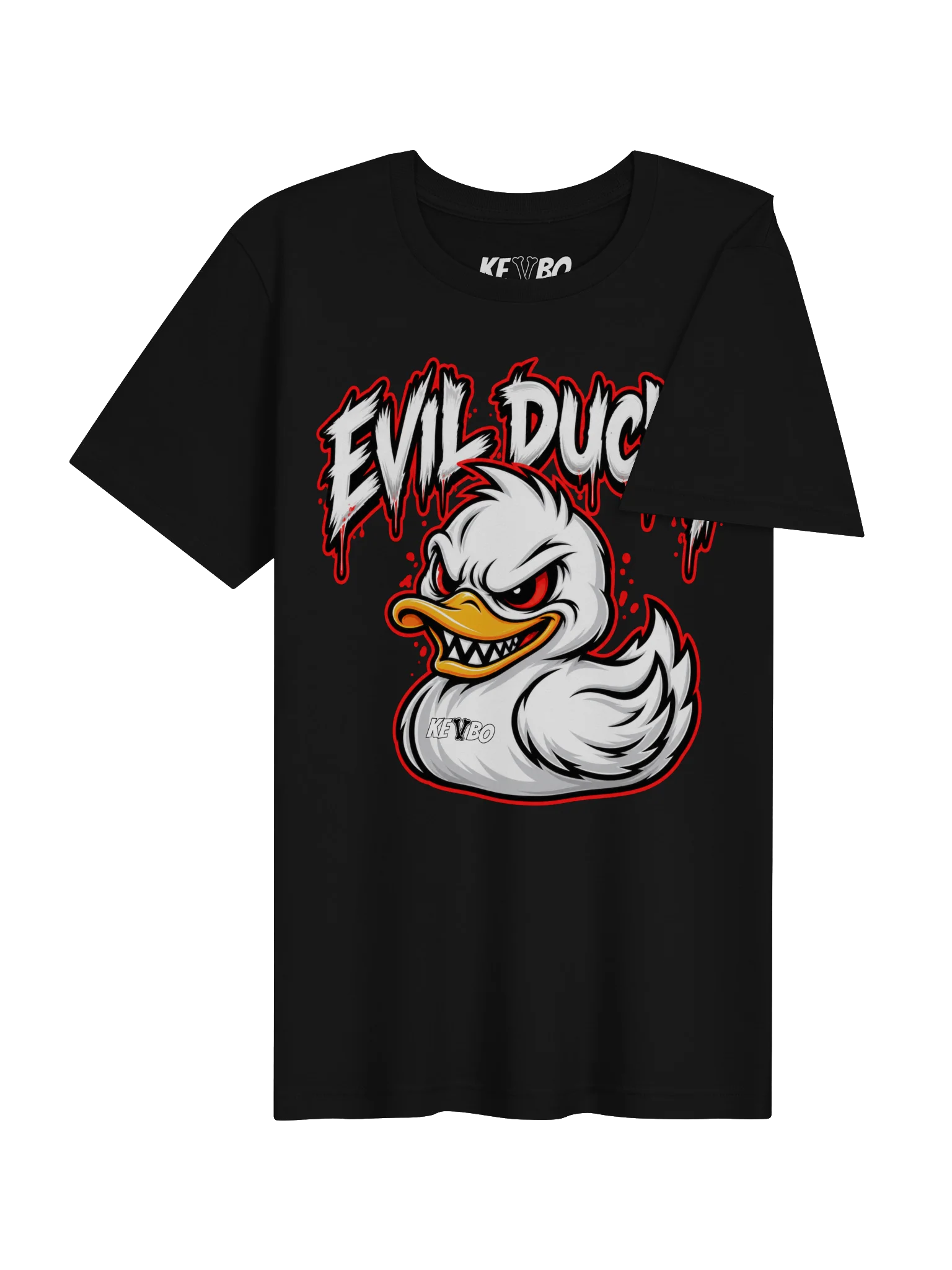 KEVBO "EVIL DUCKY" Adult Black T-Shirt product image (4)