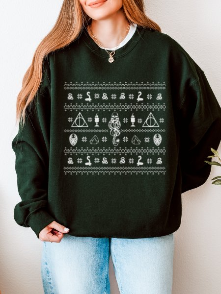 Dark Magical Arts Ugly Christmas Sweater Cozy Minimalist Sweatshirt product image (6)