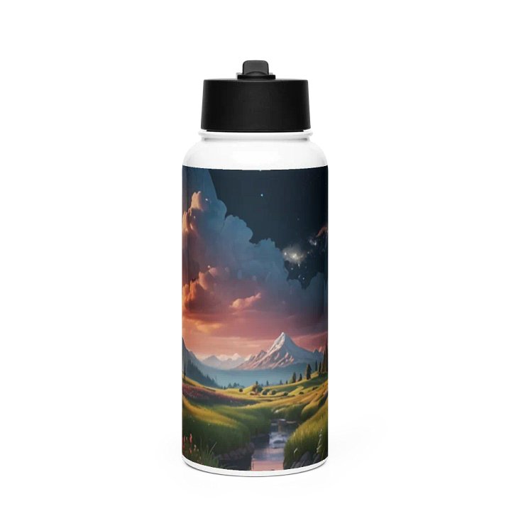 Dream Land Metal Water Bottle with straw product image (1)