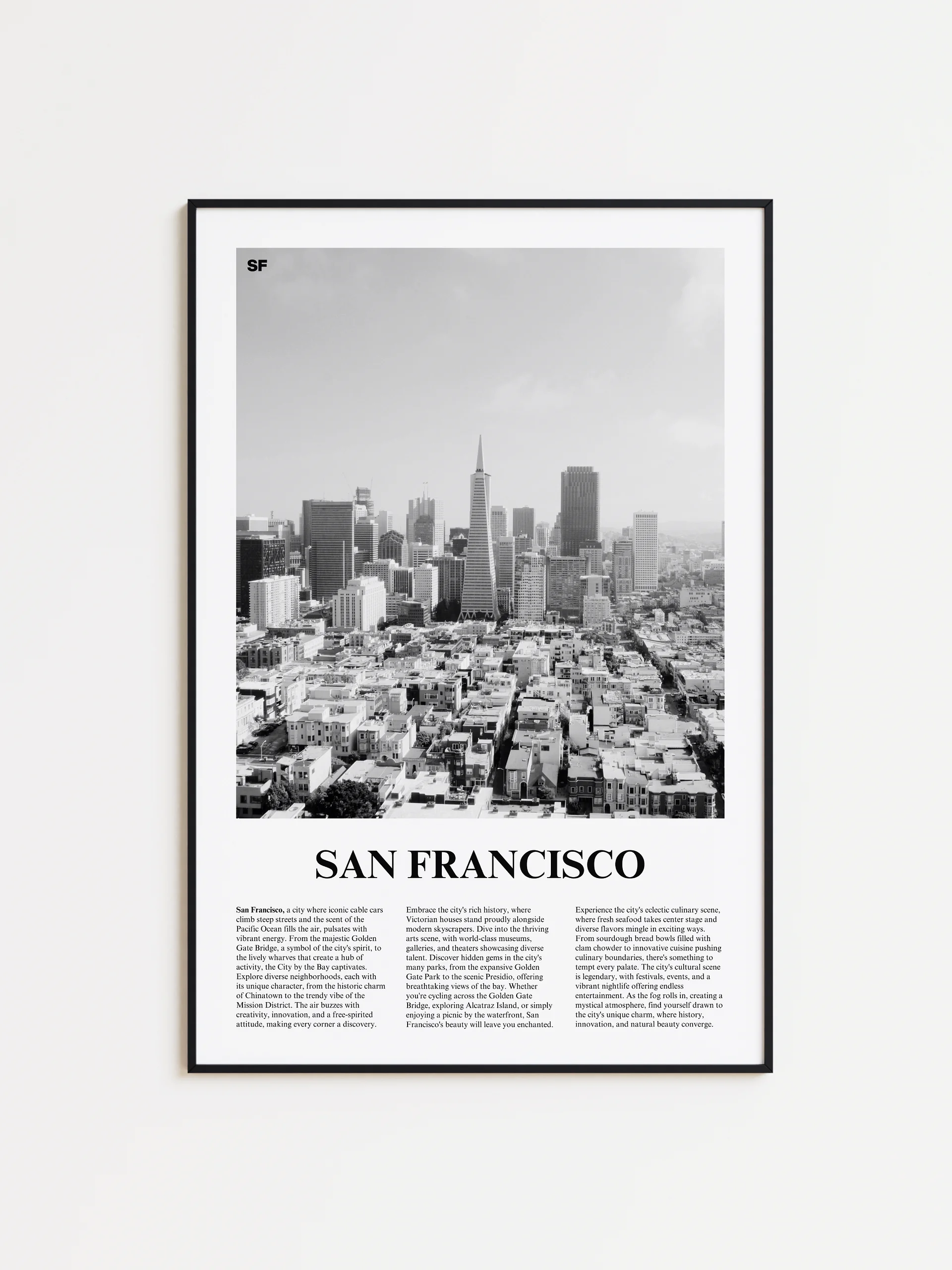 San Francisco 02 Newspaper Poster | Framed product image (1)