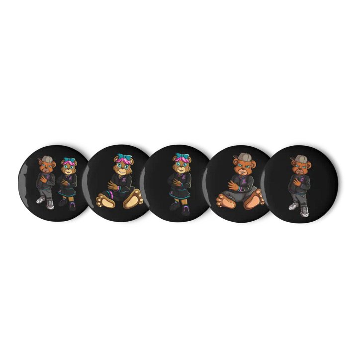 Bear Set of Pin Buttons product image (2)