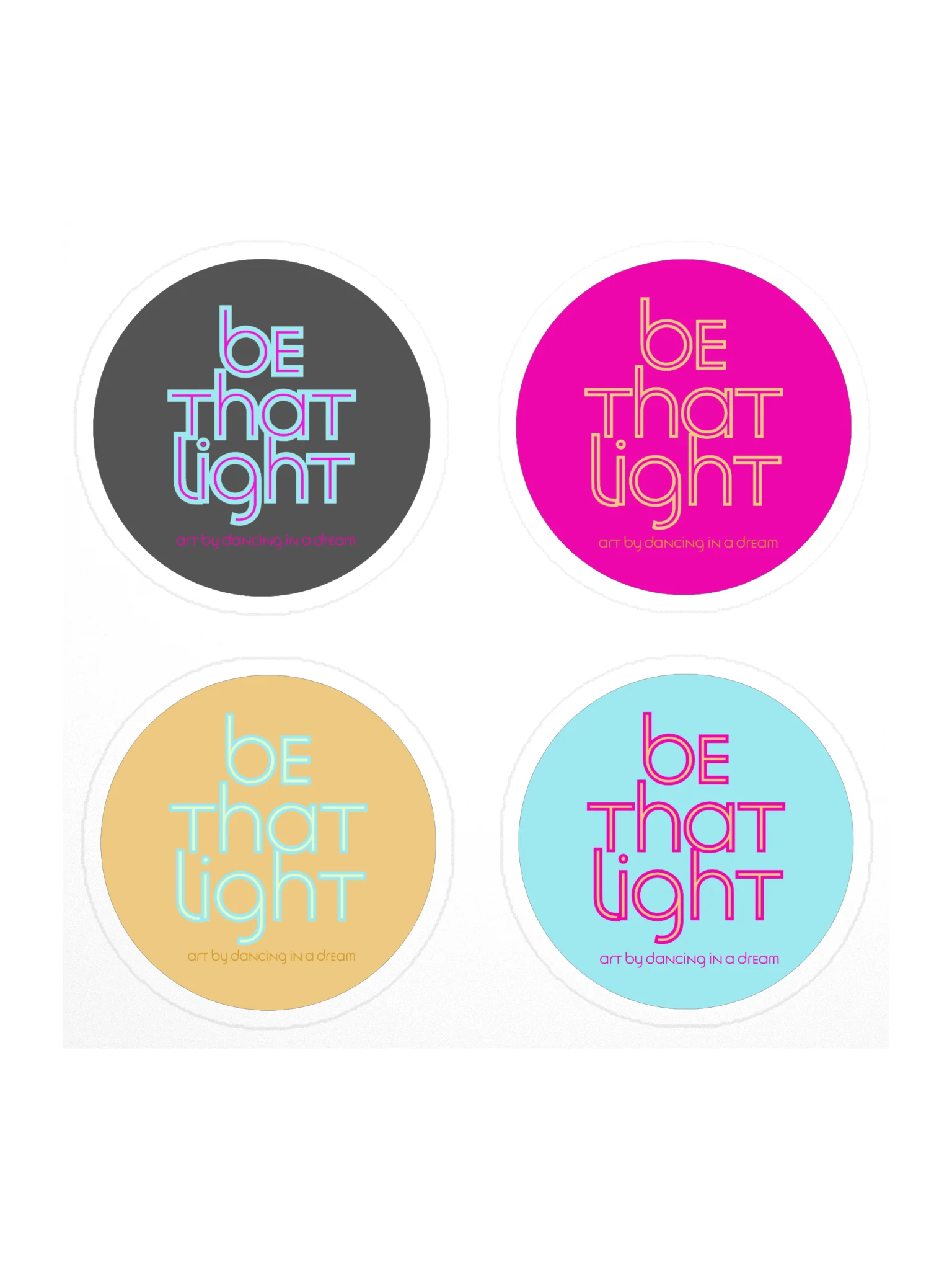 'be that light' stickers | 4 pk product image (1)