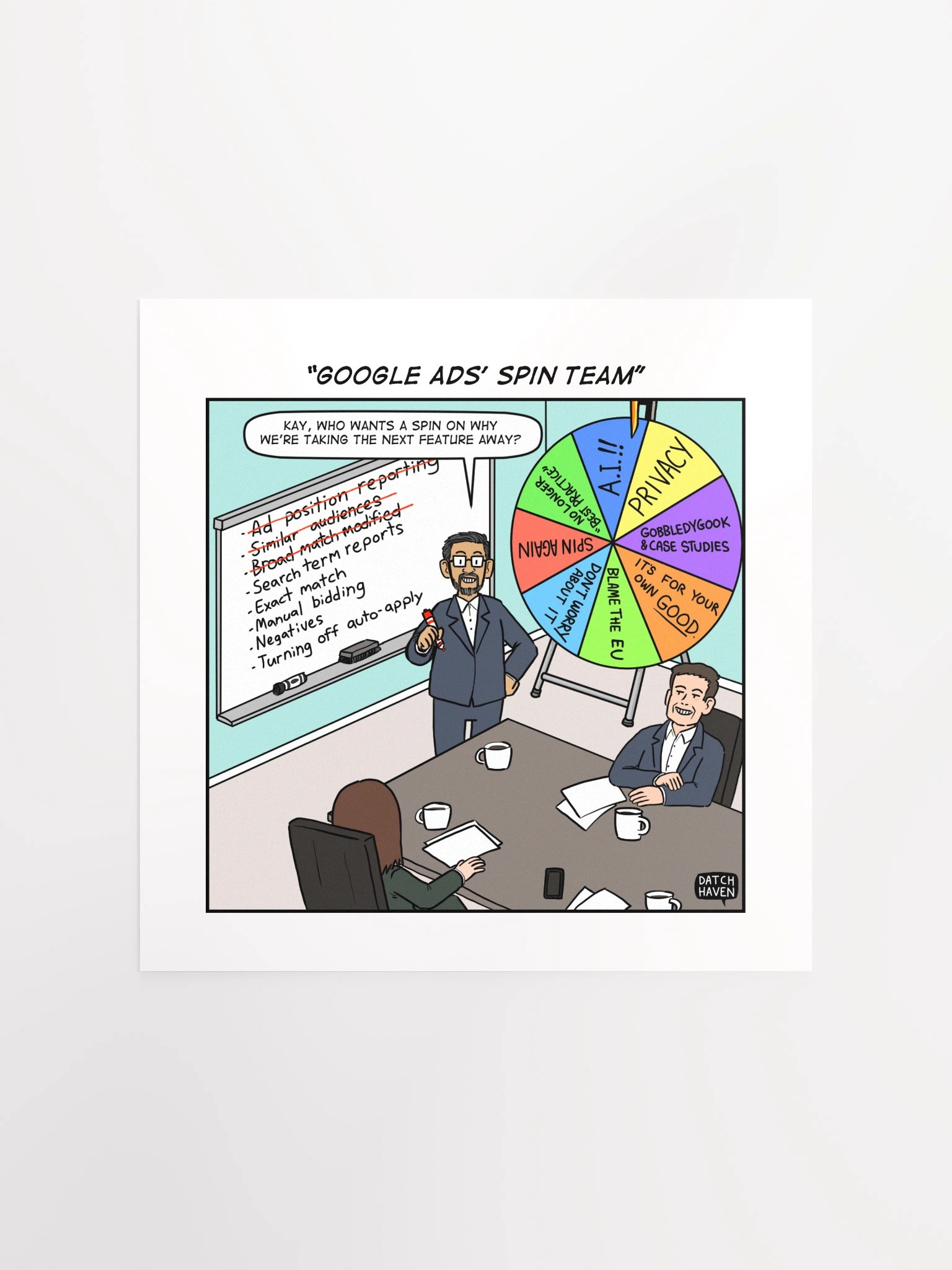 "Google Ads spin team" poster (square) product image (4)