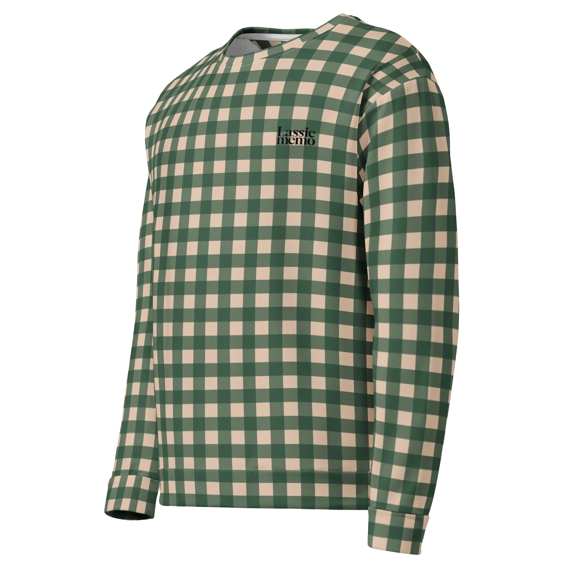 Lassie Memo Gingham Sweatshirt Olive product image (3)