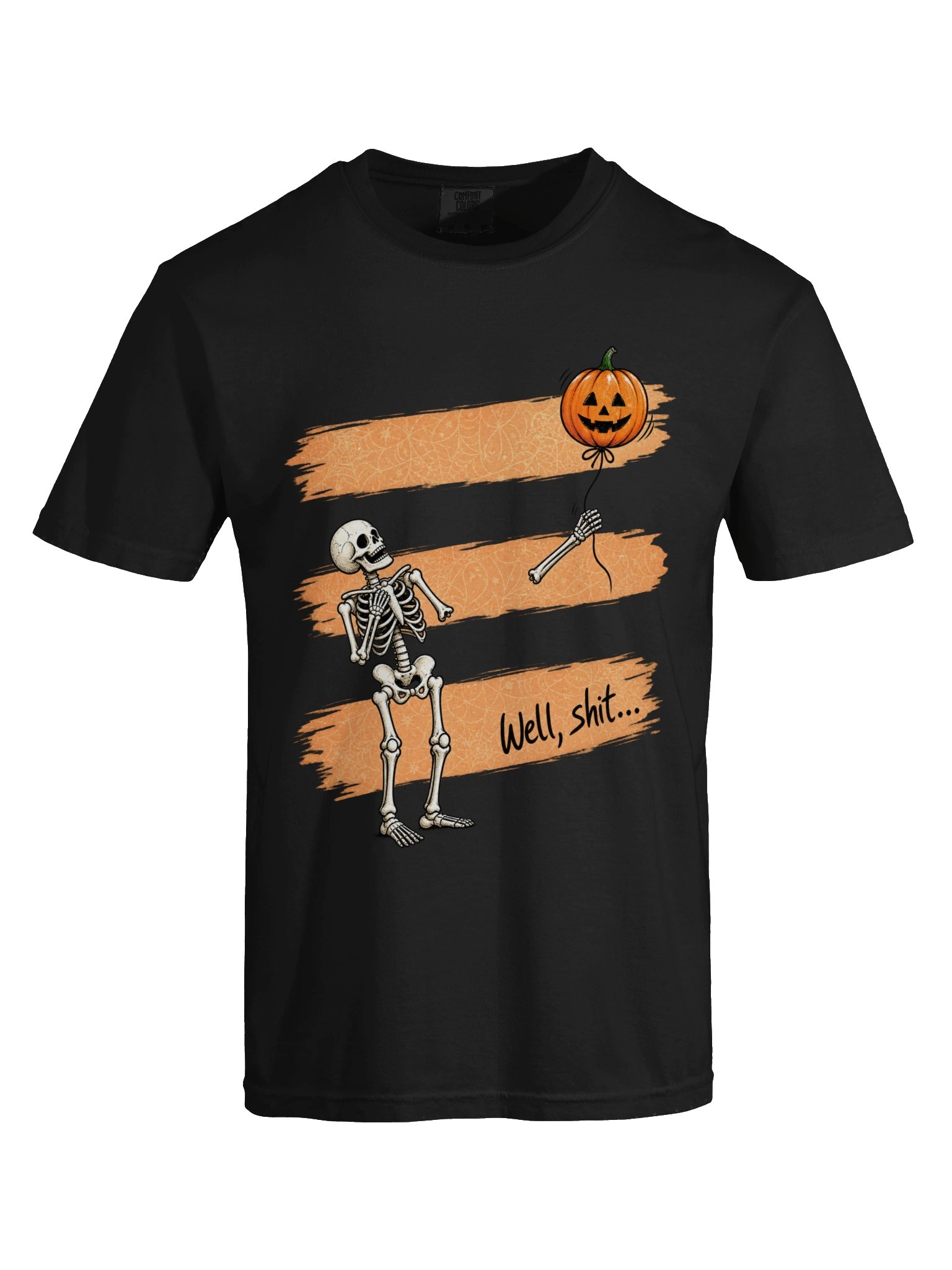Funny Skeleton Halloween Shirt, Pumpkin Balloon T-Shirt, Spooky Halloween Graphic Tee product image (5)