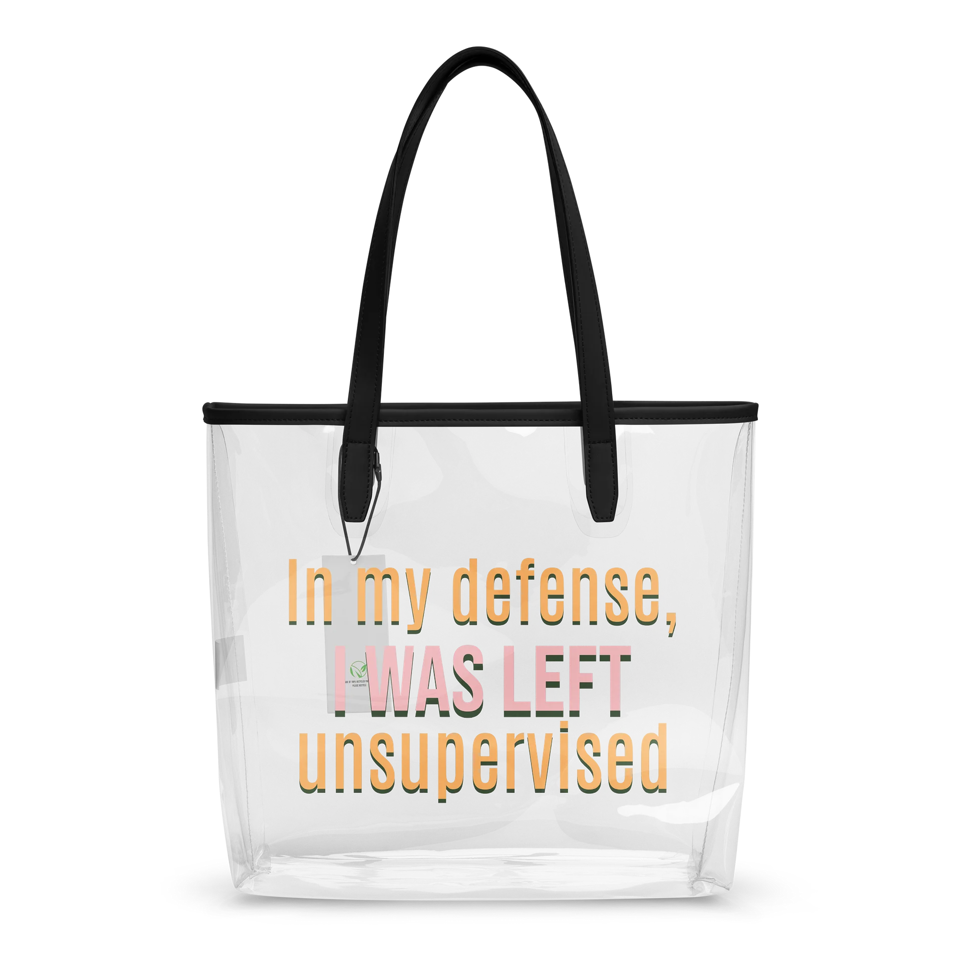 "Unsupervised" Clear Tote Bag product image (4)