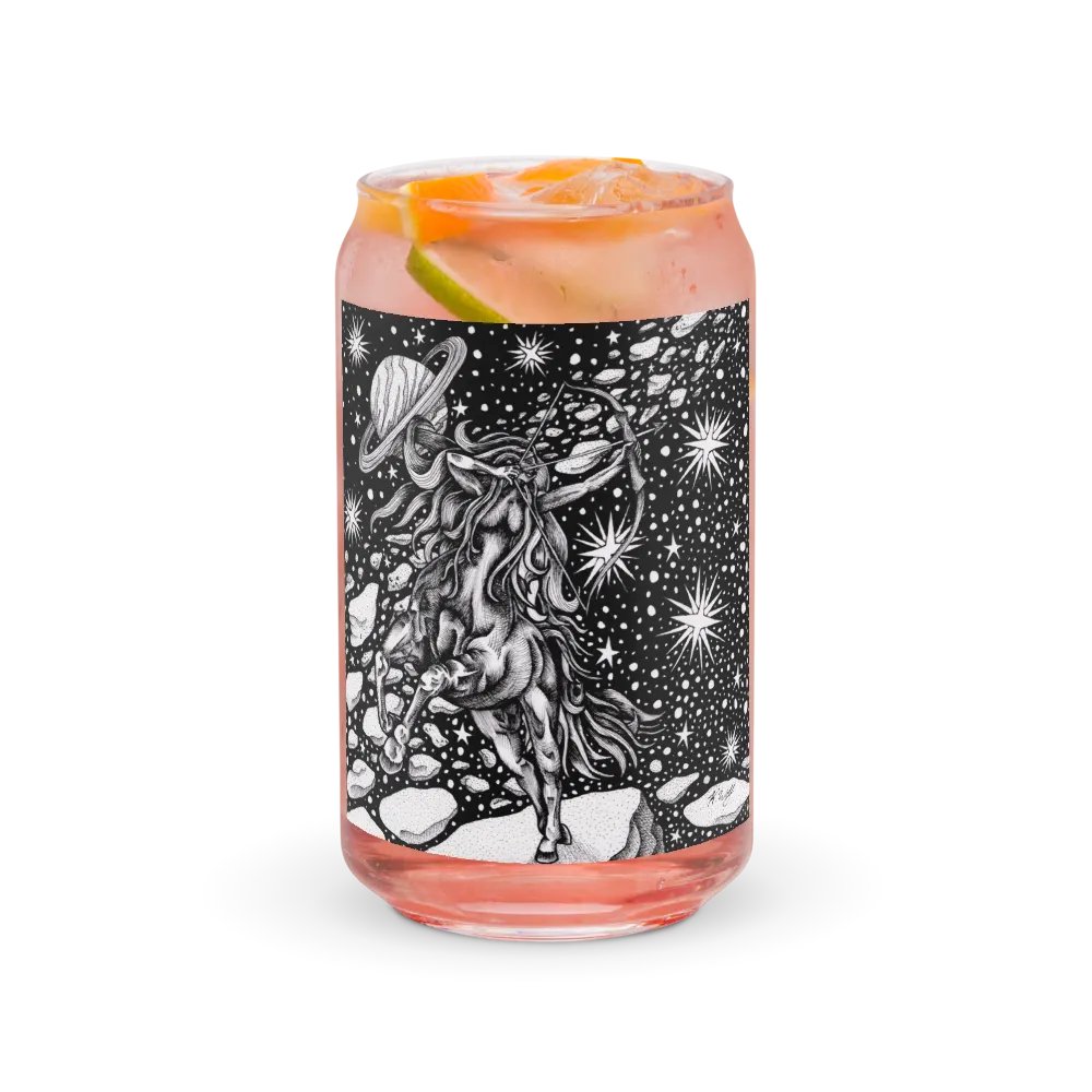 Sagittarius Zodiac Can-Shaped Glass product image (3)