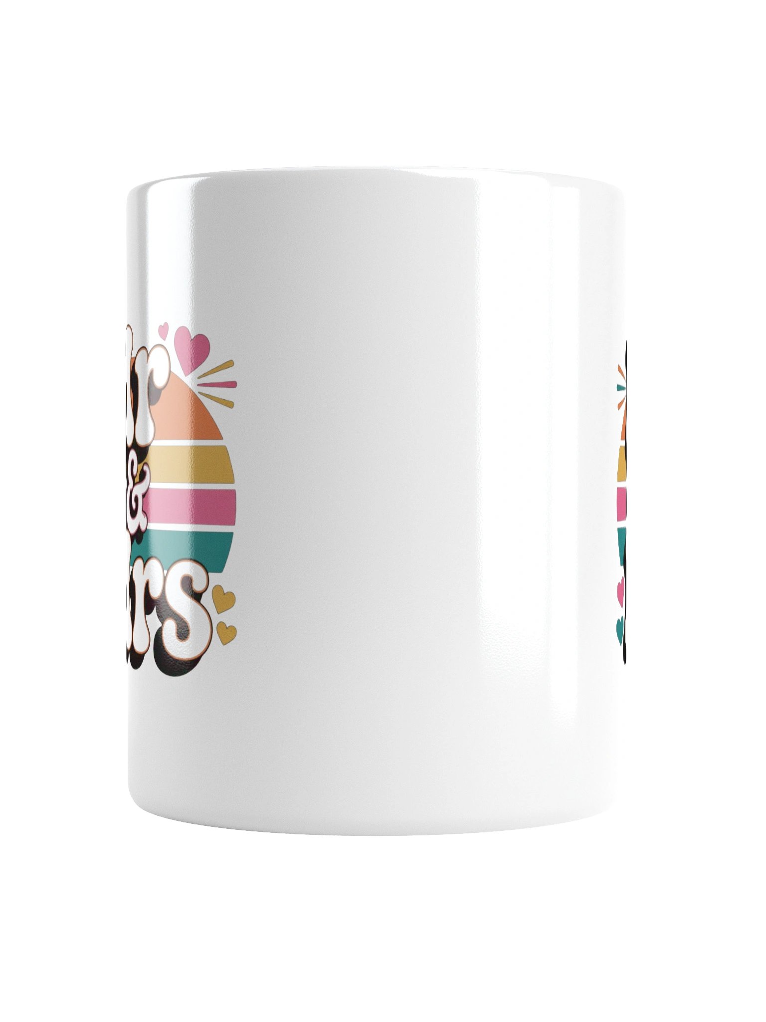Retro Mr & Mrs Sunset Hearts Coffee Mug product image (5)