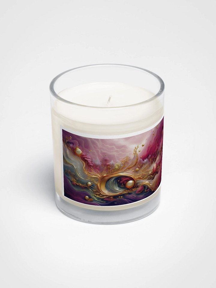 Luminous Teal & Gold Swirl Candle product image (2)