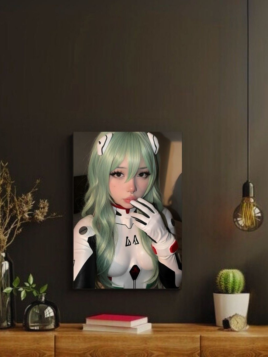 Cosplay Corner – Waifufaee as Rei Ayanami from Neon Genesis Evangelion Glossy 8x10 Metal Print product image (2)