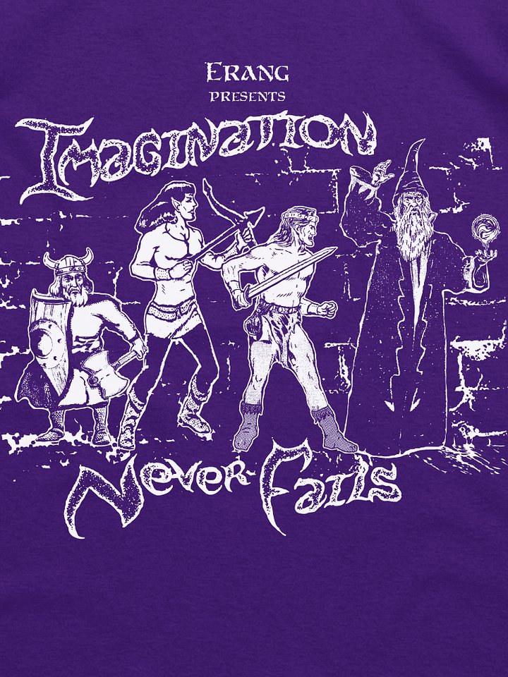 Imagination Never Fails - Classic T-Shirt (White Design on Black, Navy or Purple) product image (8)