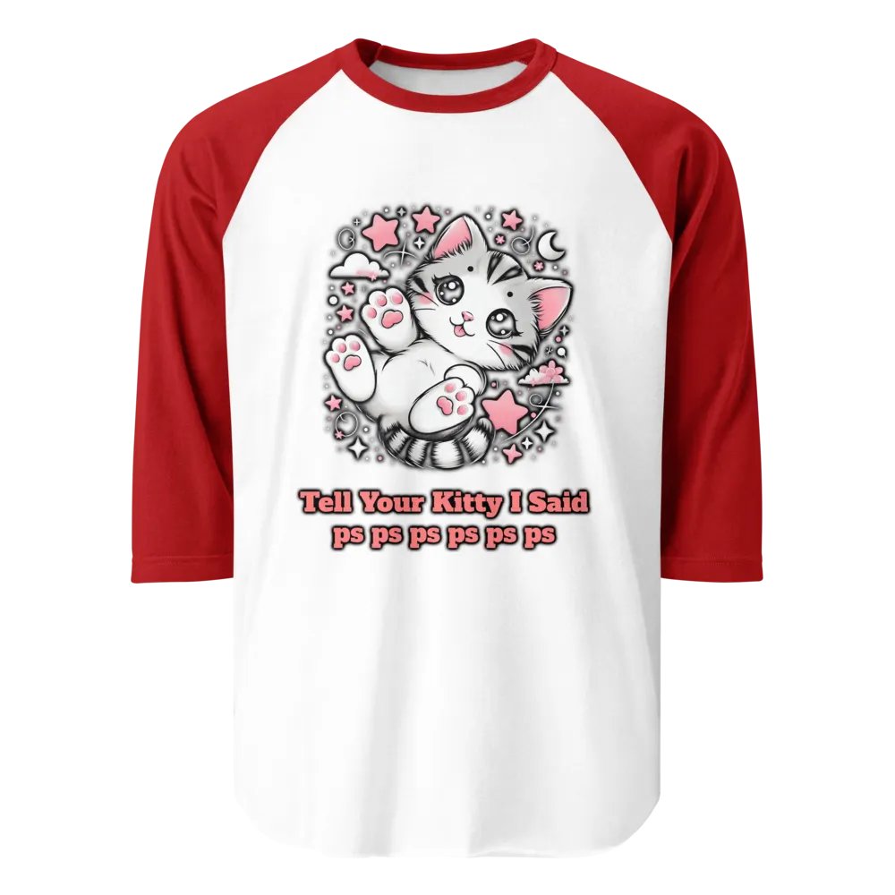 pspsps Kitty Baseball Style Tee - Light Torso Colors product image (78)